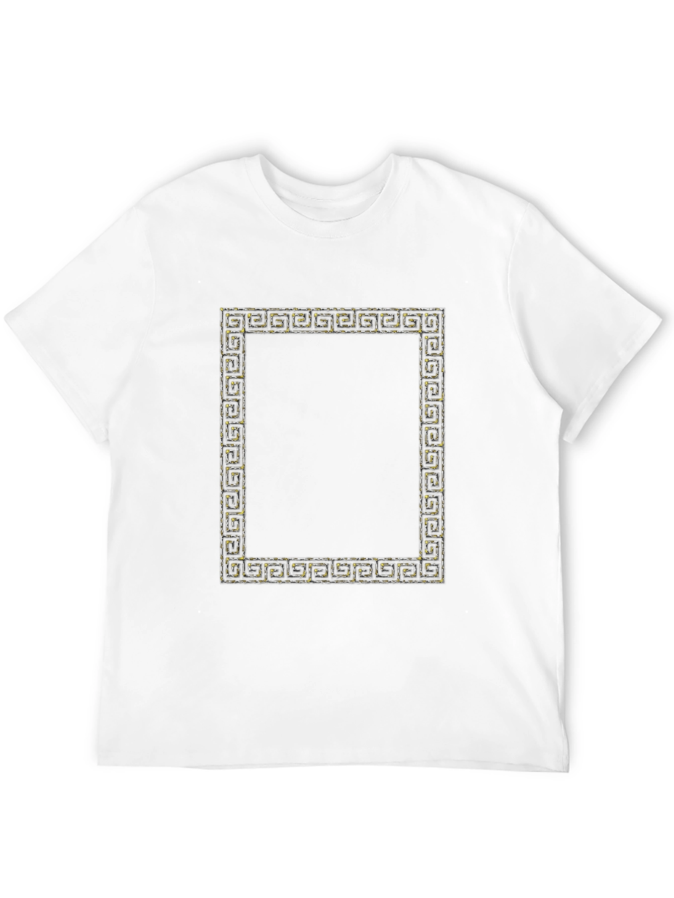 Greek Key Square Graphic Tee - Stylish & Modern