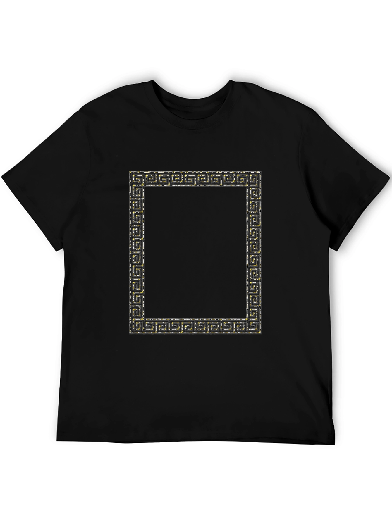 Greek Key Square Graphic Tee - Stylish & Modern