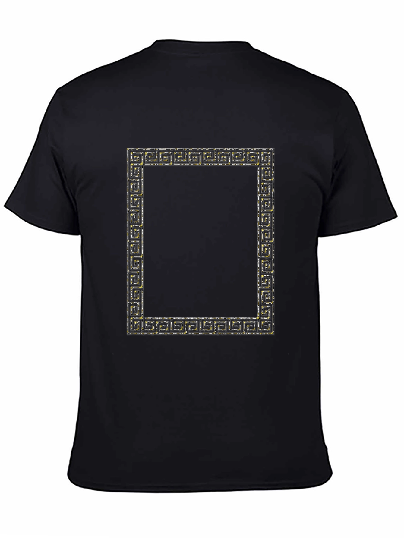Greek Key Square Graphic Tee - Stylish & Modern