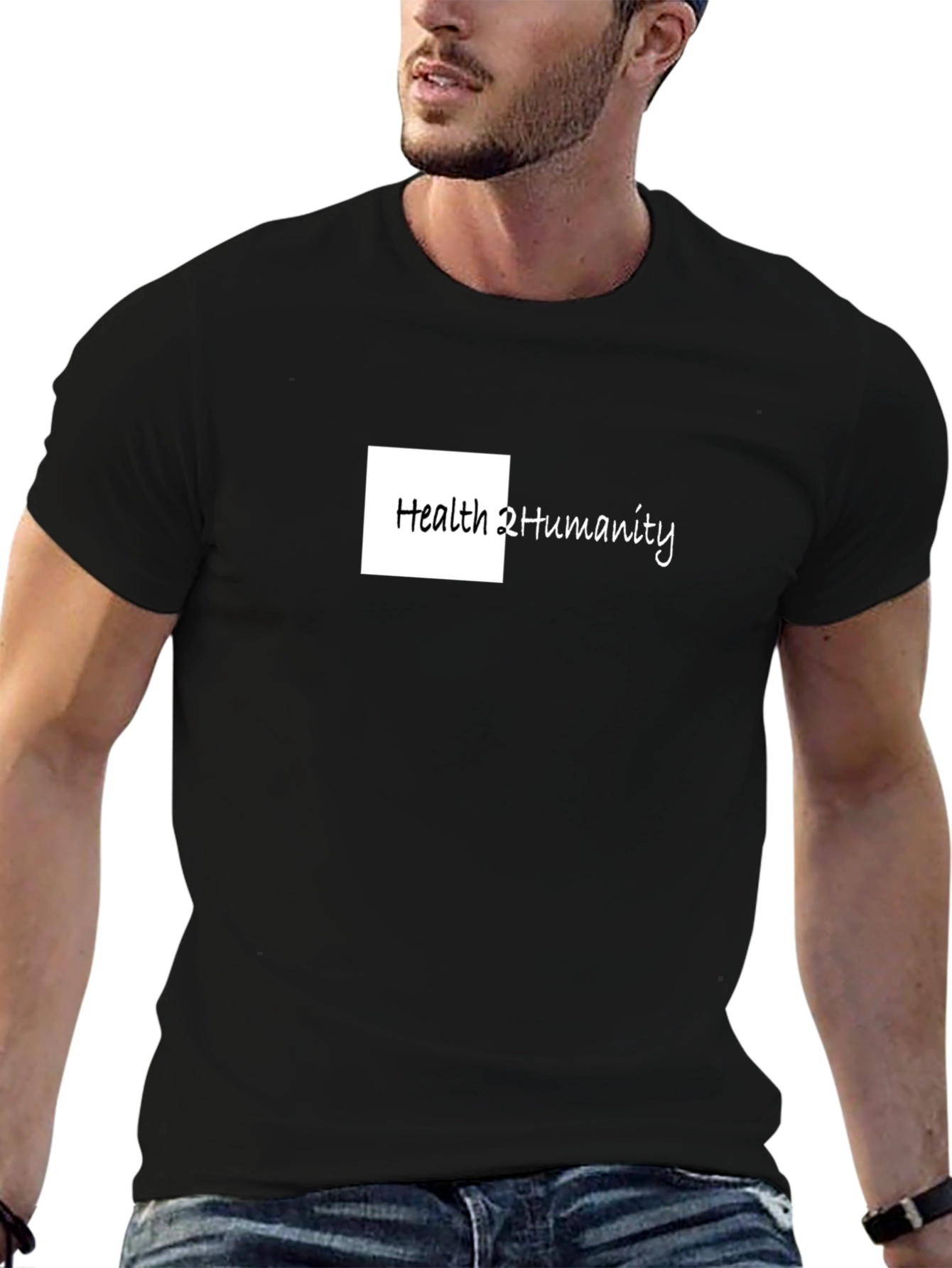 Health & Humanity Graphic Black T-Shirt
