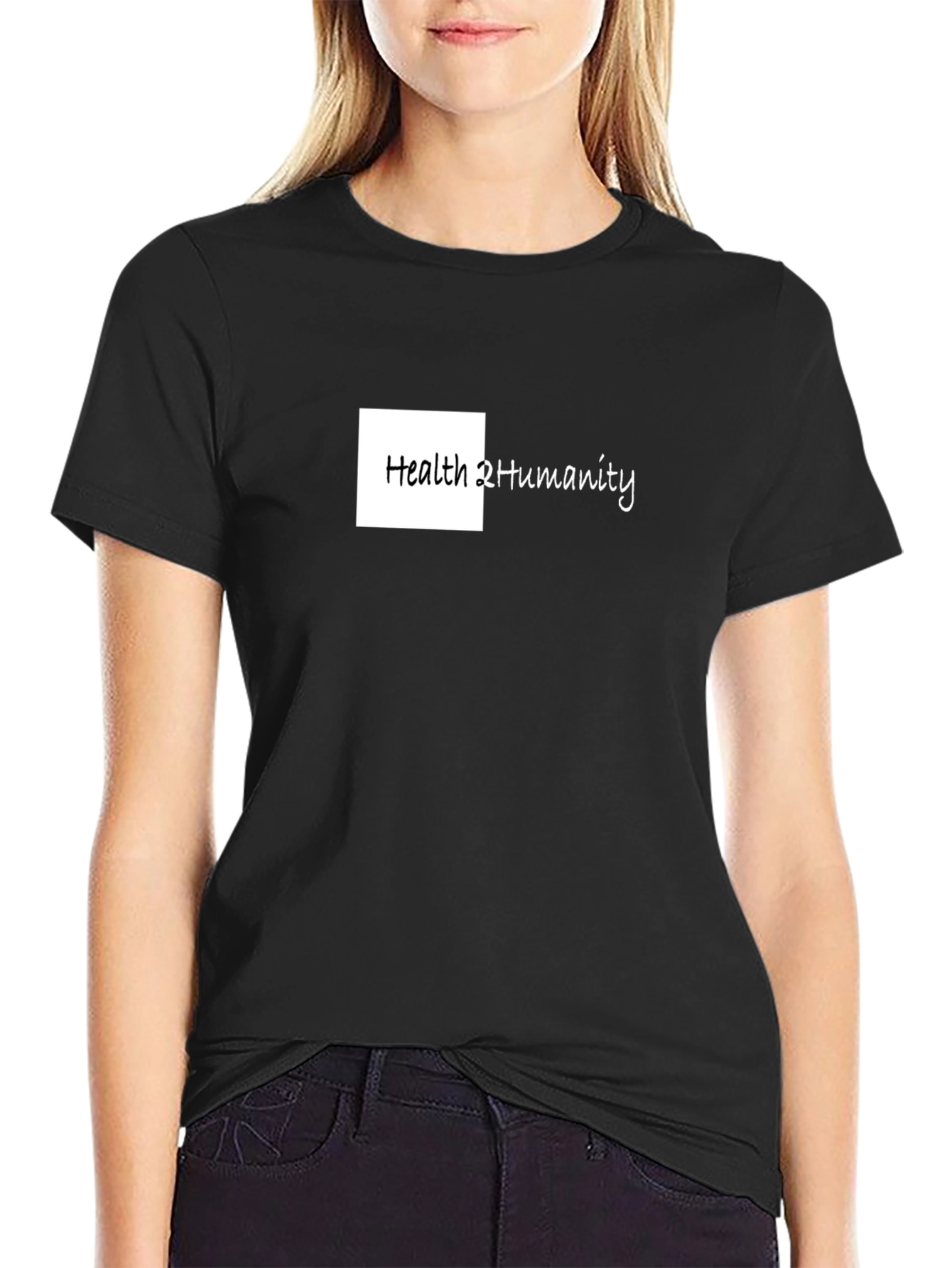 Health & Humanity Graphic Black T-Shirt