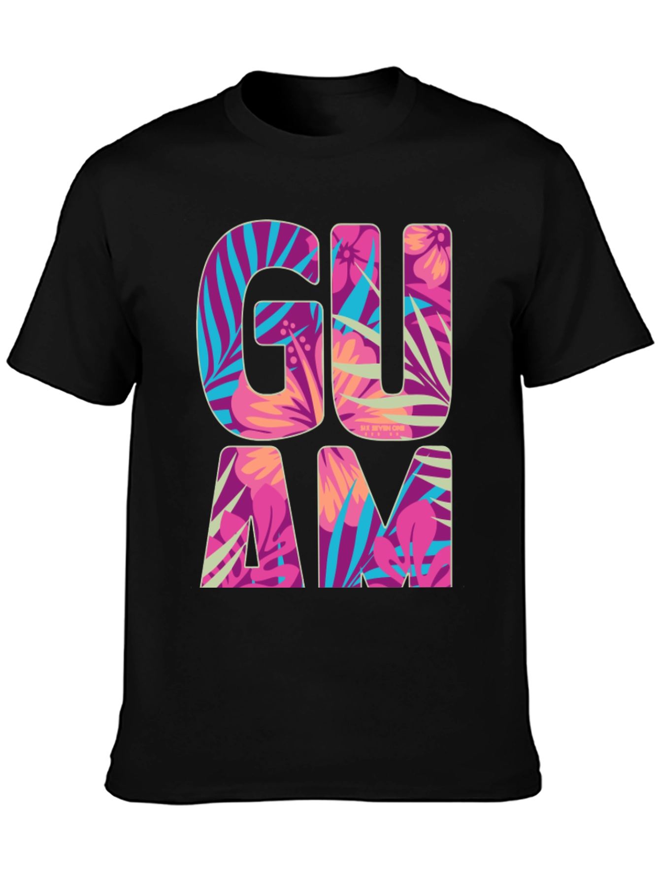 Guam Tropical Floral T-Shirt Island Souvenir Tee