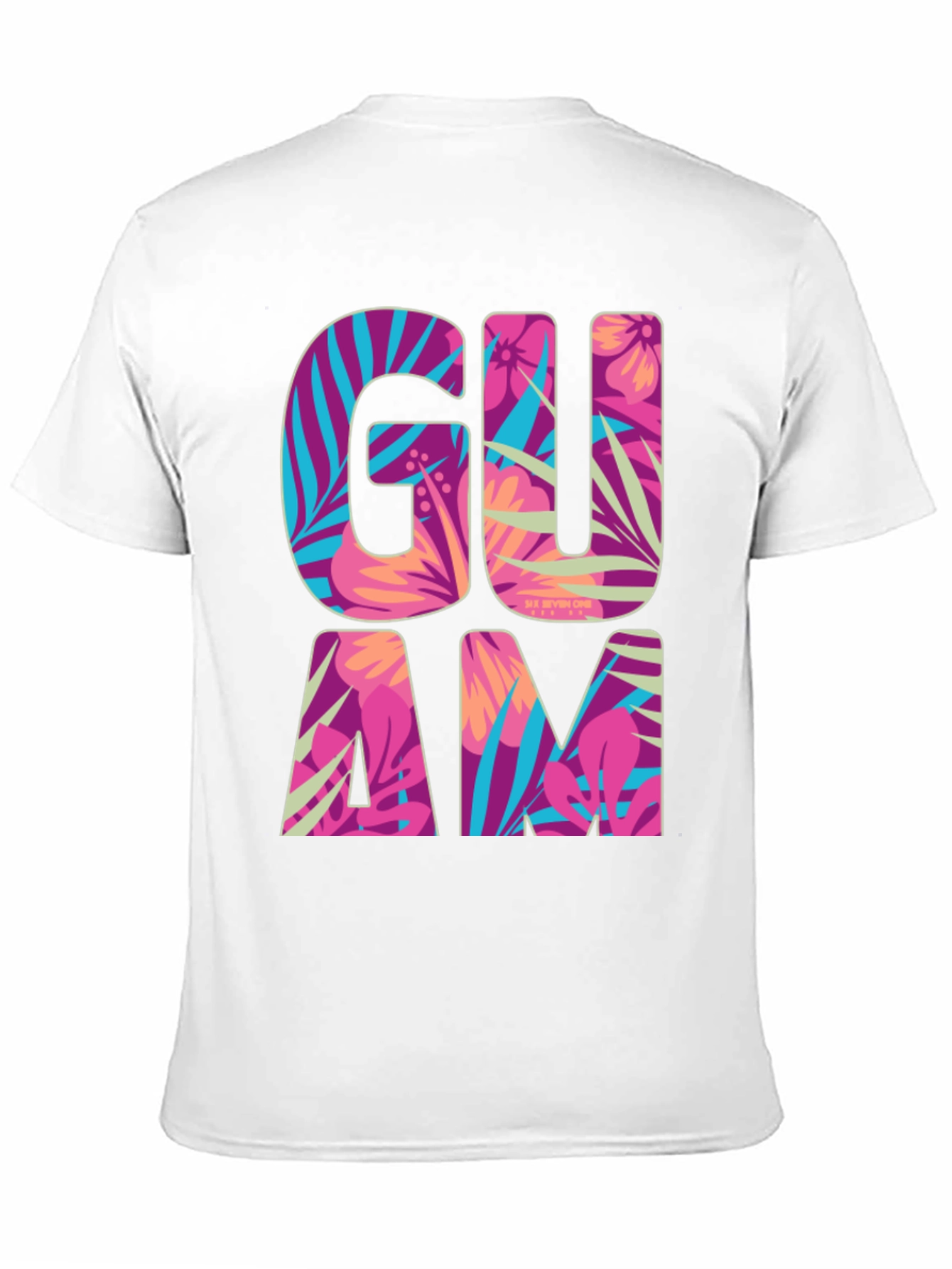 Guam Tropical Floral T-Shirt Island Souvenir Tee