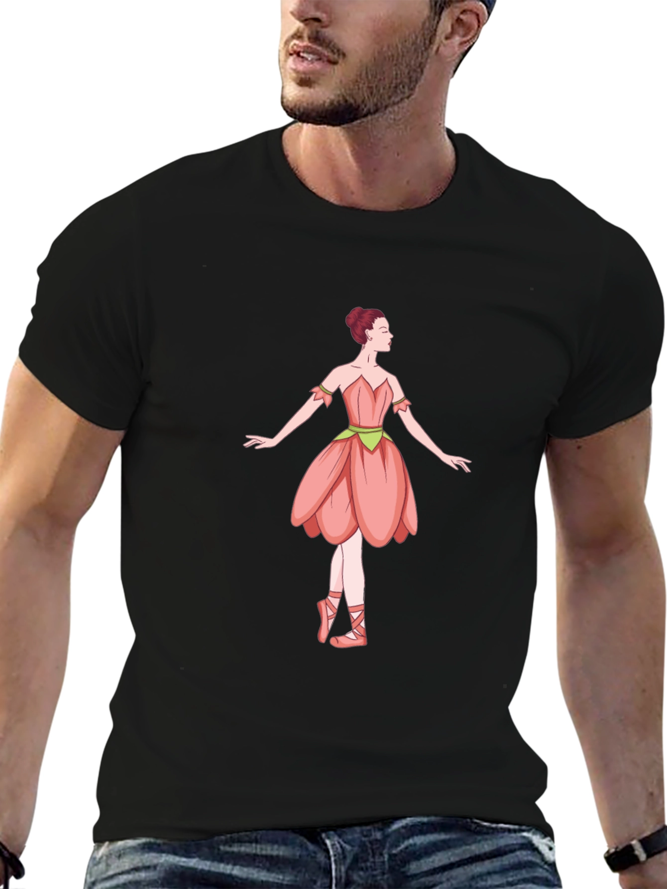 Ballerina Graphic T-Shirt - Black