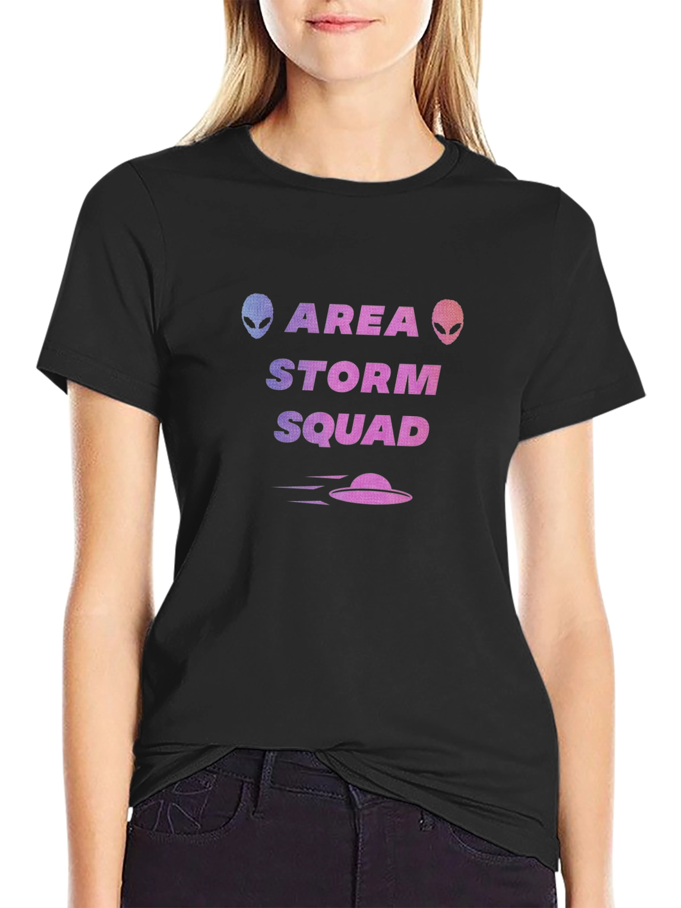 Area Storm Squad Alien Graphic Black T-Shirt