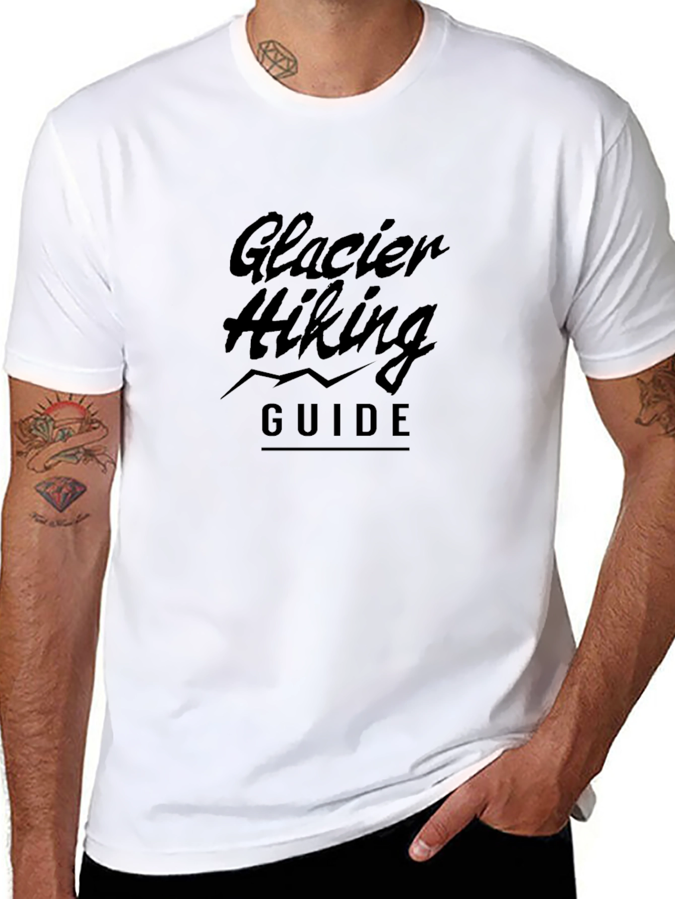 Glacier Hiking Guide Black T-Shirt