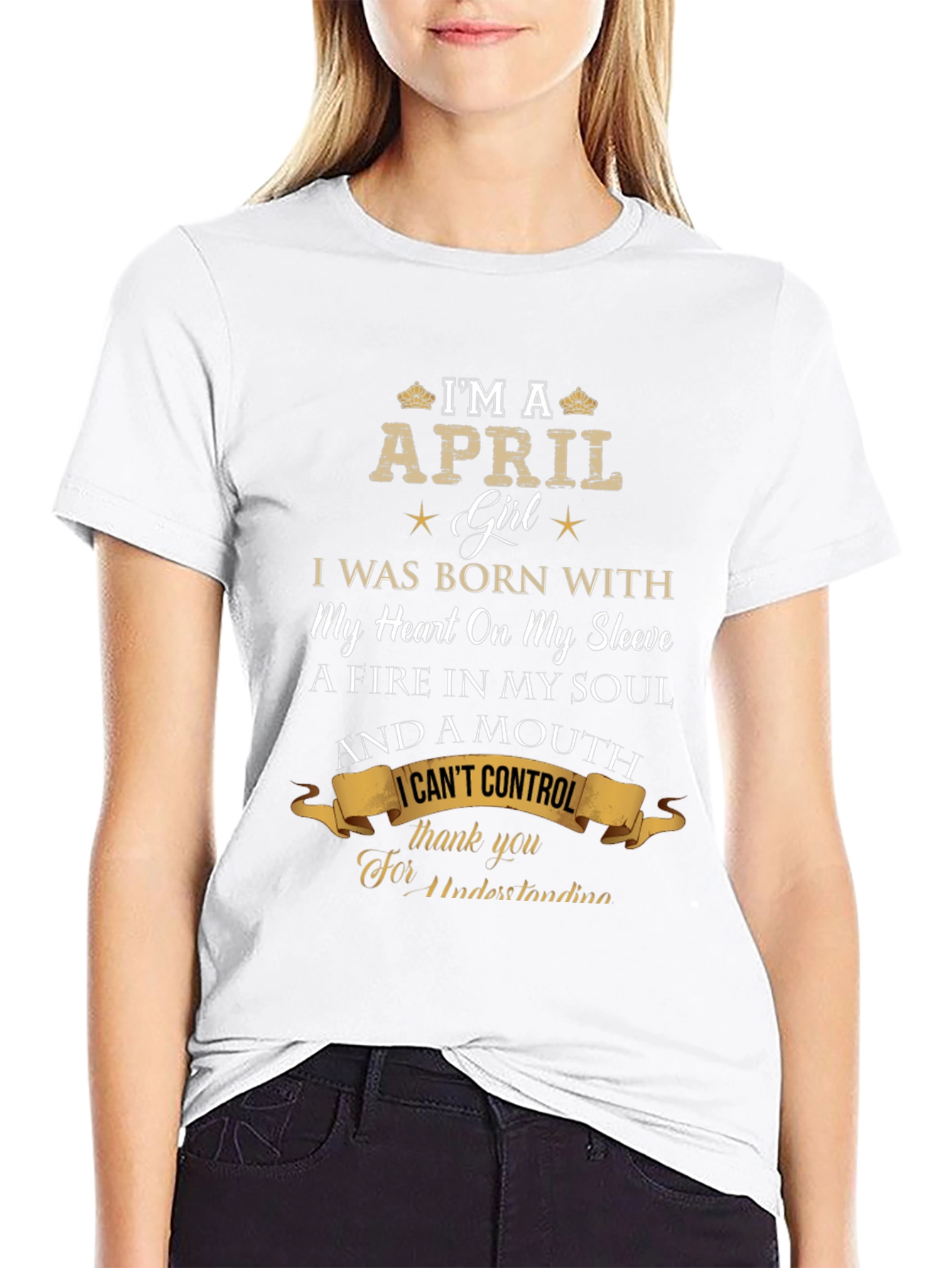 April Girl T-Shirt - Heart on Sleeve
