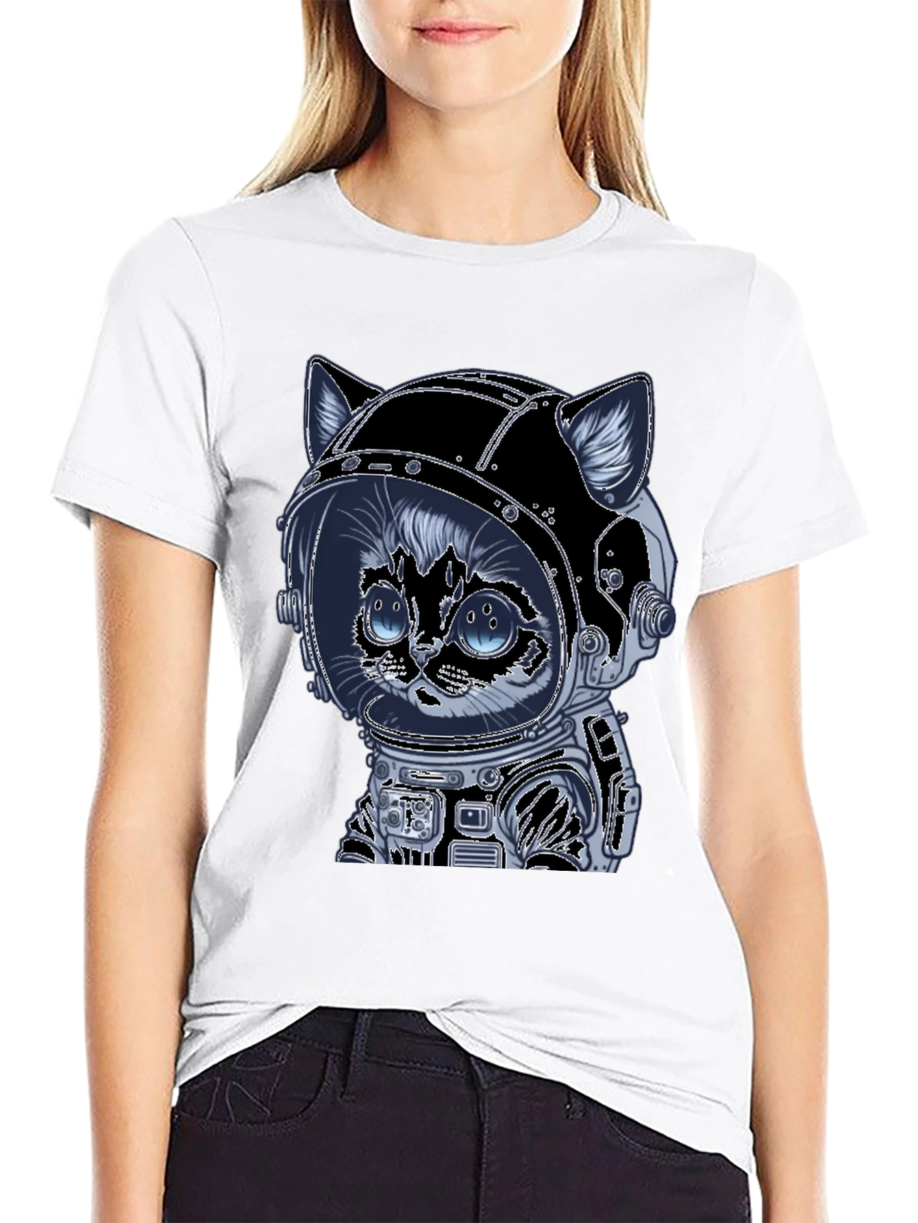 Astronaut Cat T-Shirt - Space Explorer Kitten Tee