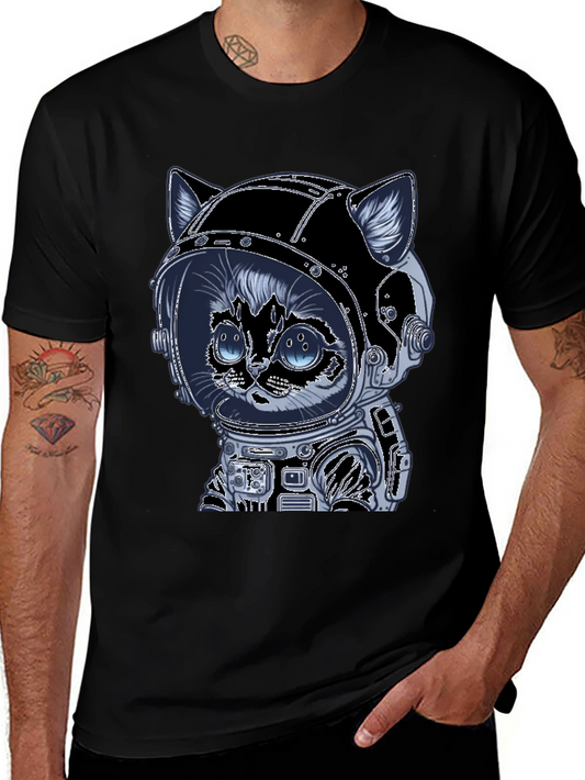 Astronaut Cat T-Shirt - Space Explorer Kitten Tee