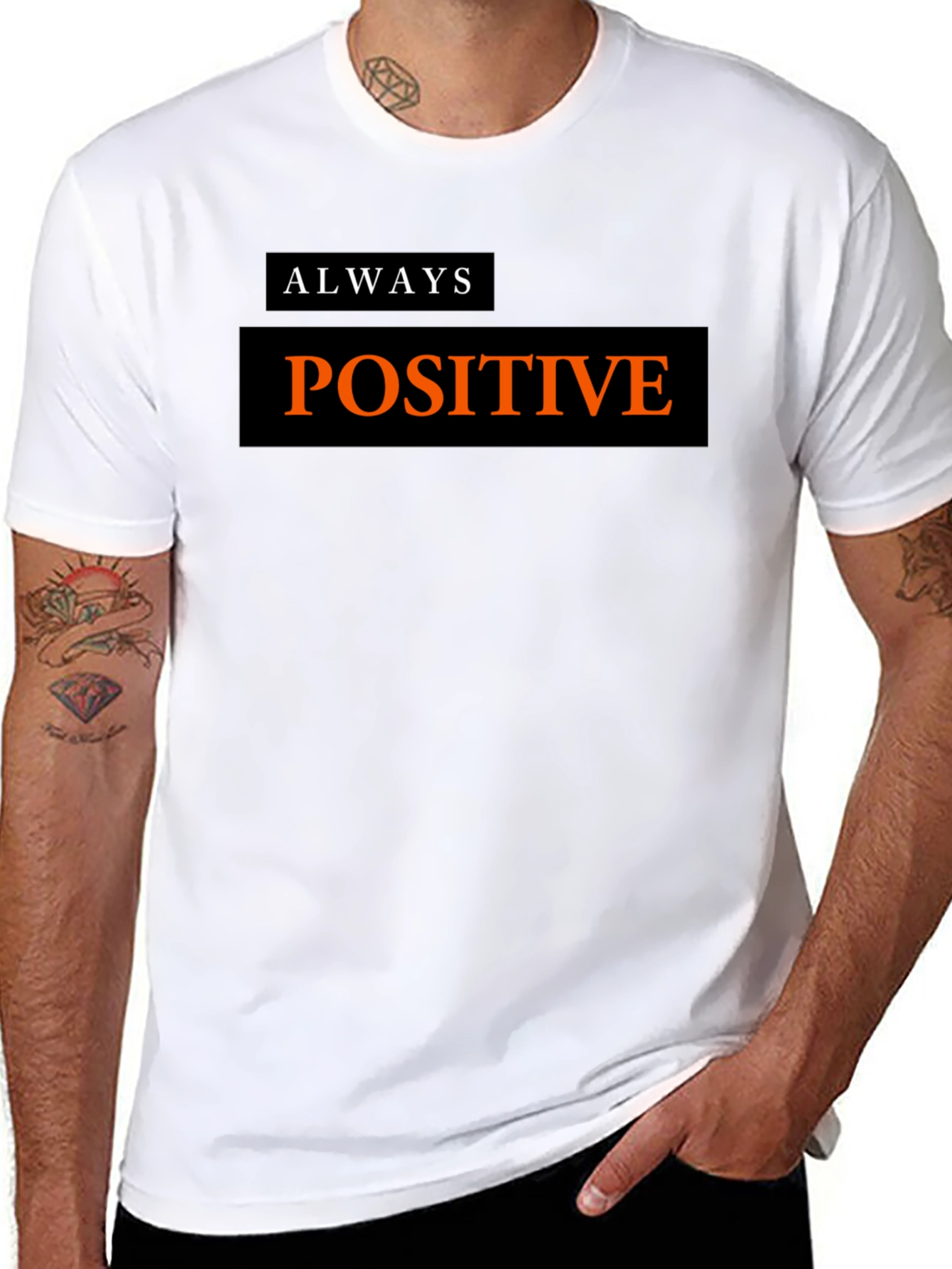 Always Positive Graphic T-Shirt - Black
