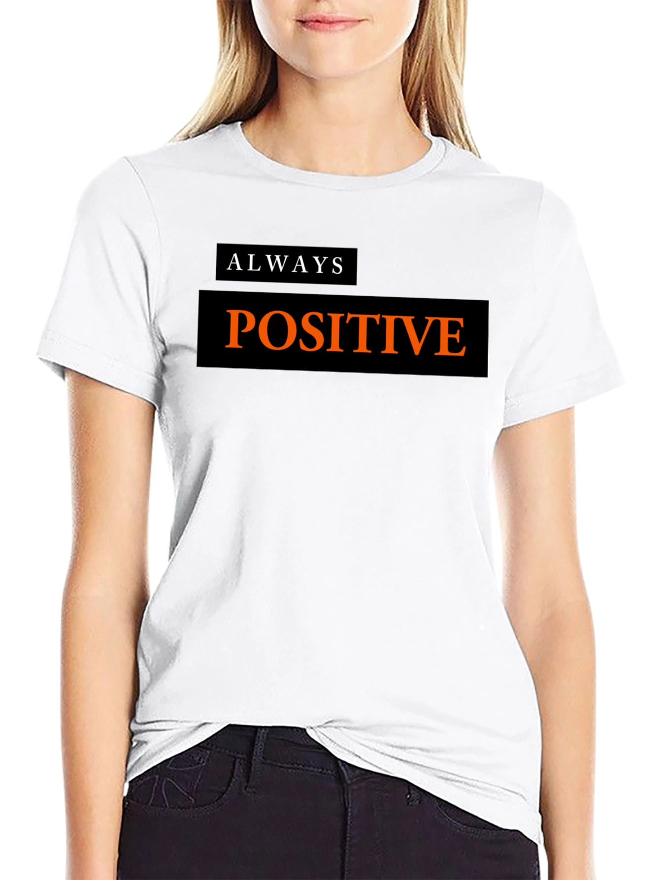 Always Positive Graphic T-Shirt - Black