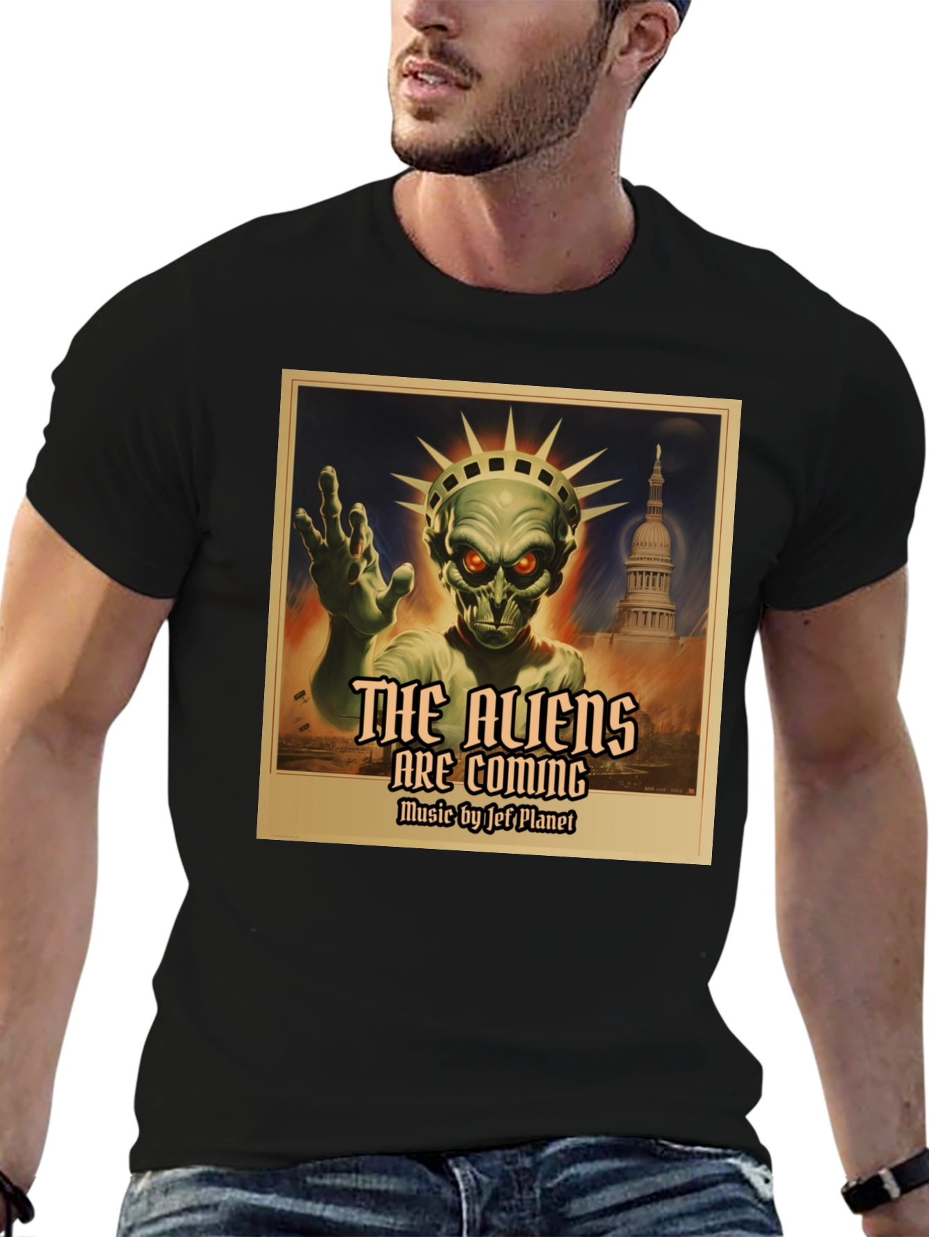 Aliens Are Coming T-Shirt: Jeff Planet Music