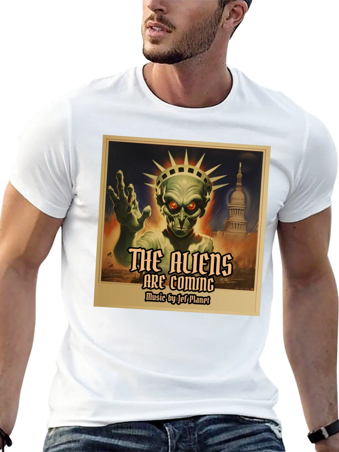 Aliens Are Coming T-Shirt: Jeff Planet Music