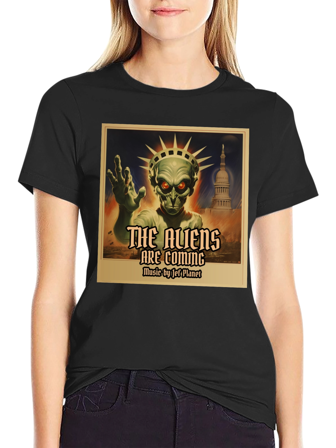 Aliens Are Coming T-Shirt: Jeff Planet Music