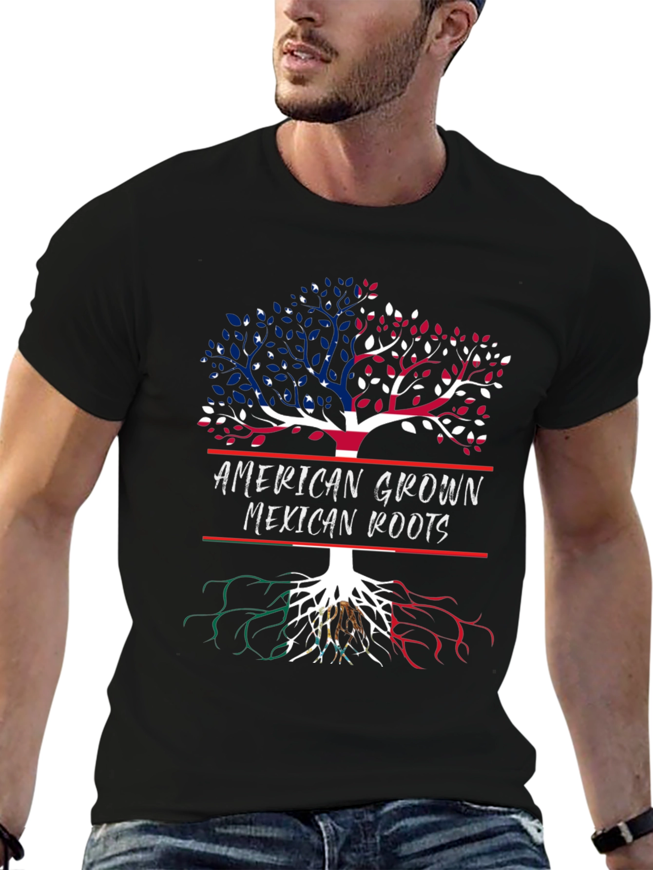 American Grown Mexican Roots T-Shirt