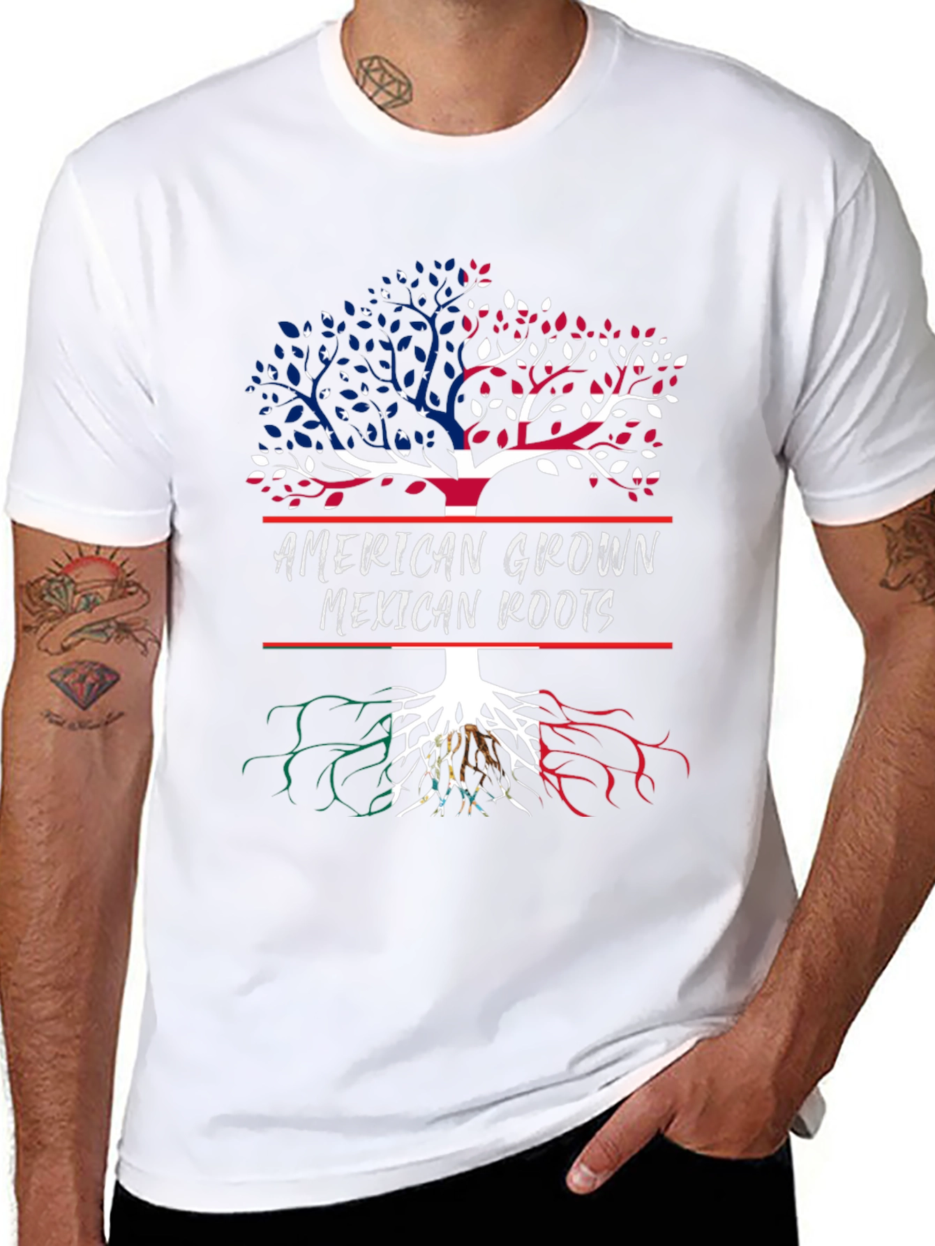American Grown Mexican Roots T-Shirt