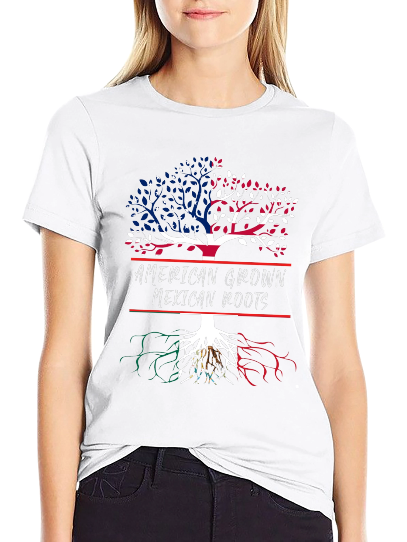 American Grown Mexican Roots T-Shirt