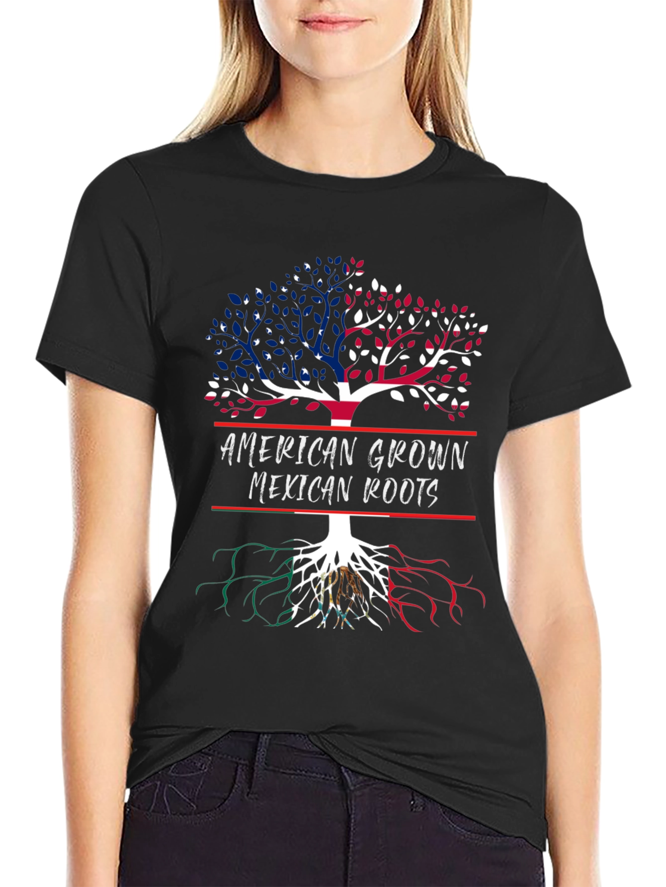 American Grown Mexican Roots T-Shirt
