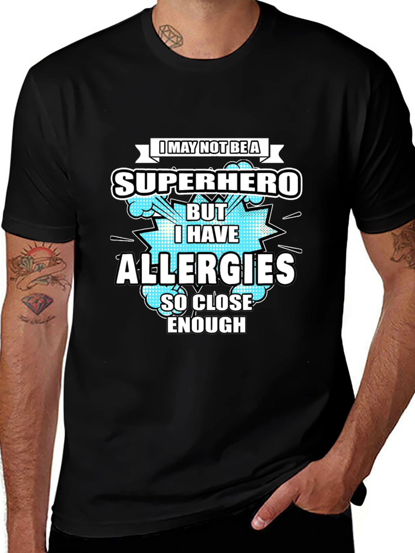 Allergies Superhero T-Shirt Funny Allergy Humor Tee