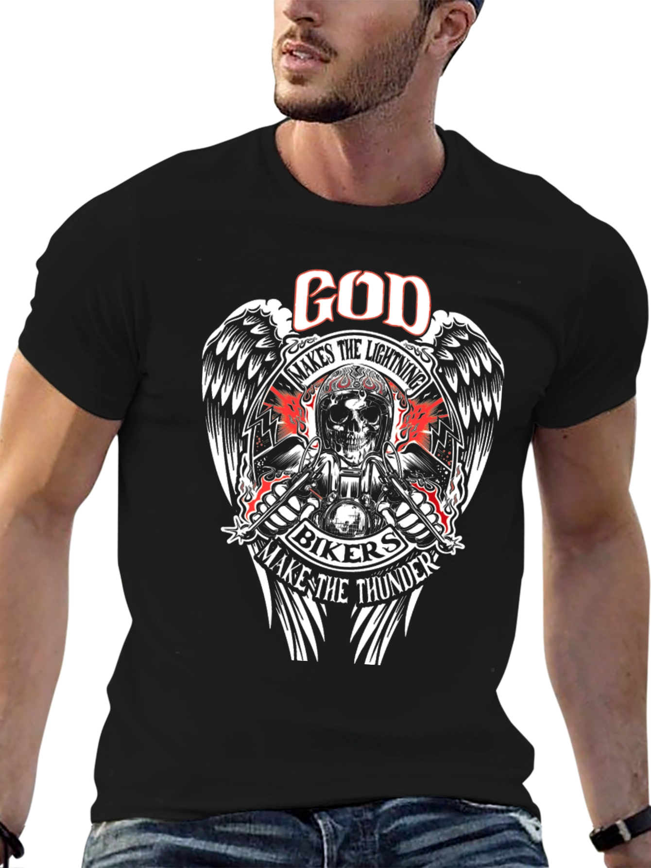God Makes The Lightning Bikers T-Shirt