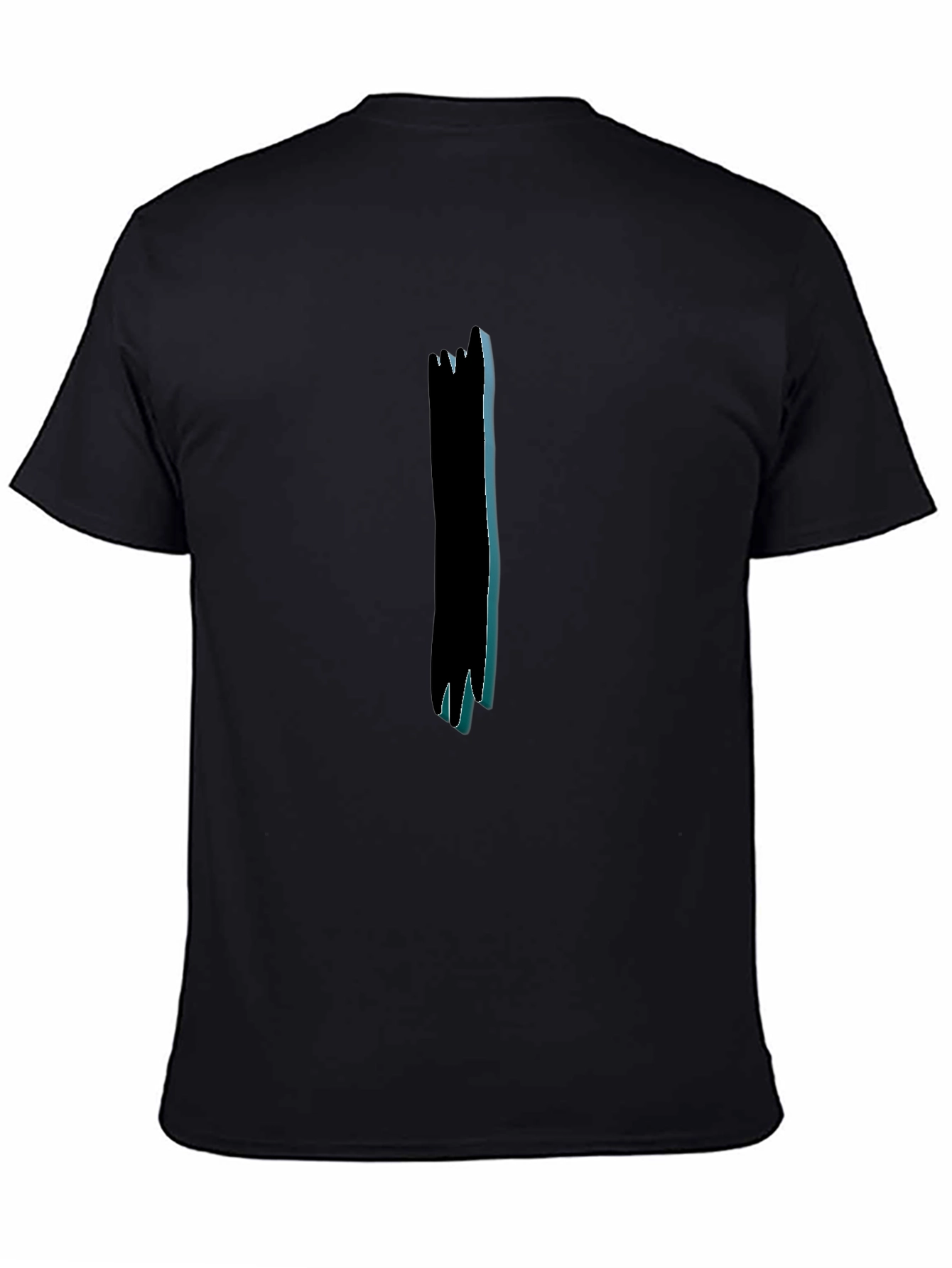 Abstract Graphic Print Black Cotton Mens T-Shirt