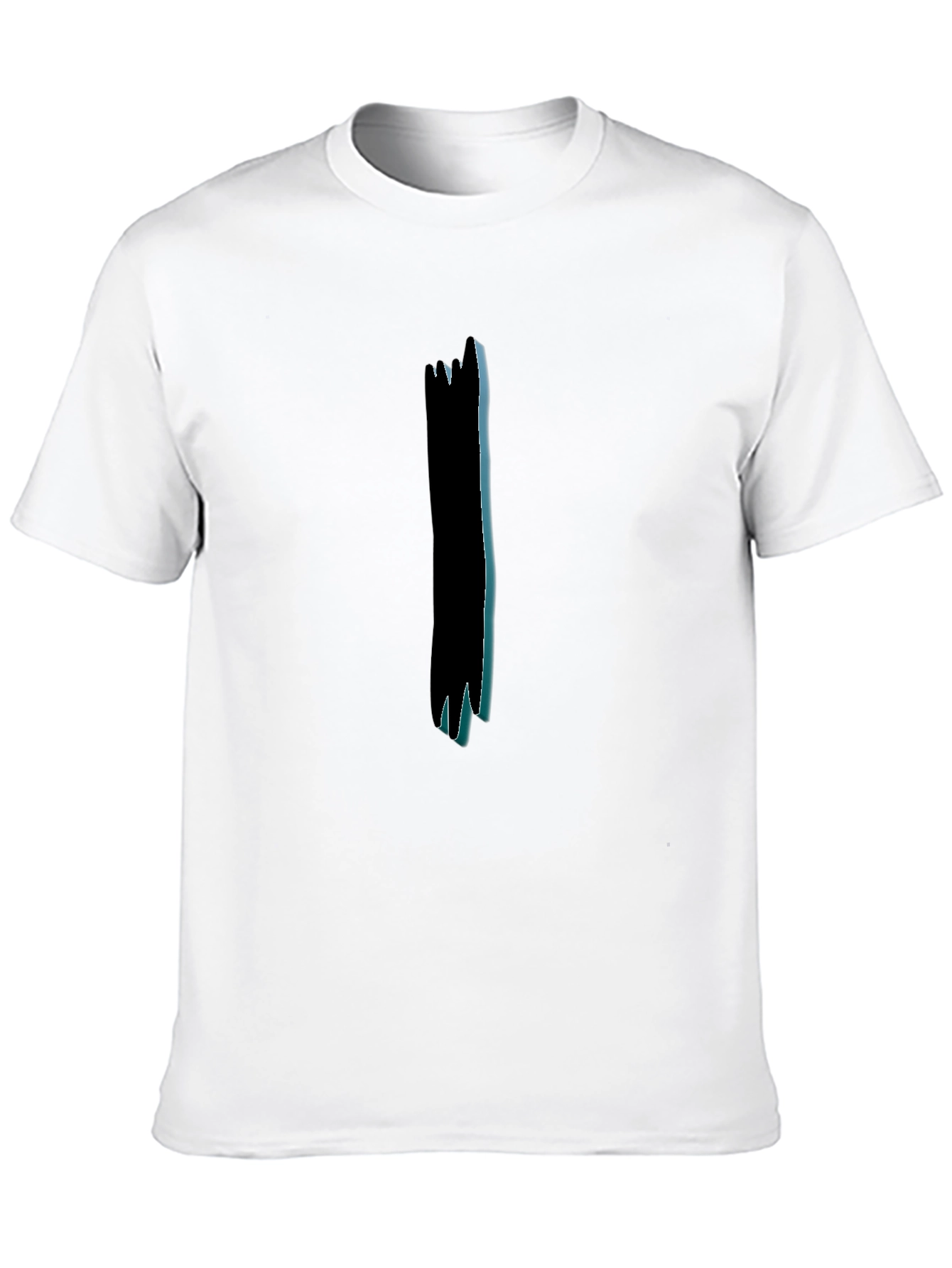 Abstract Graphic Print Black Cotton Mens T-Shirt