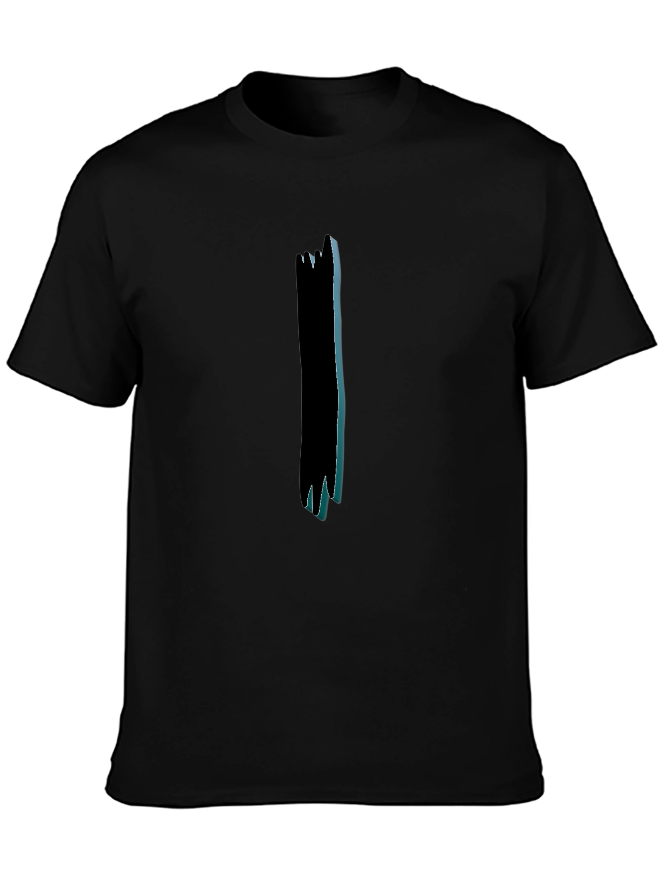 Abstract Graphic Print Black Cotton Mens T-Shirt