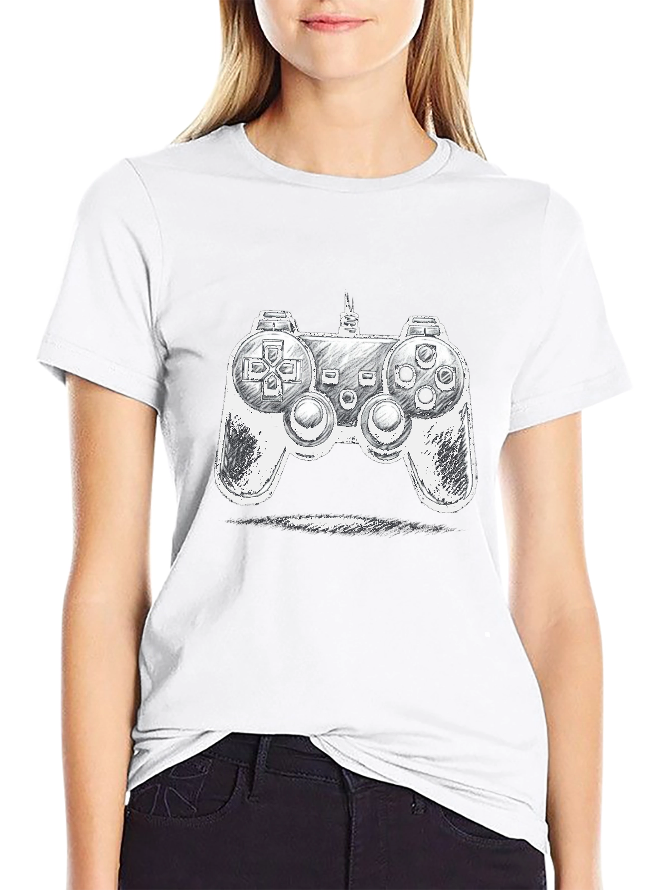 Gamer Console Graphic Tee - Stylish Black T-Shirt