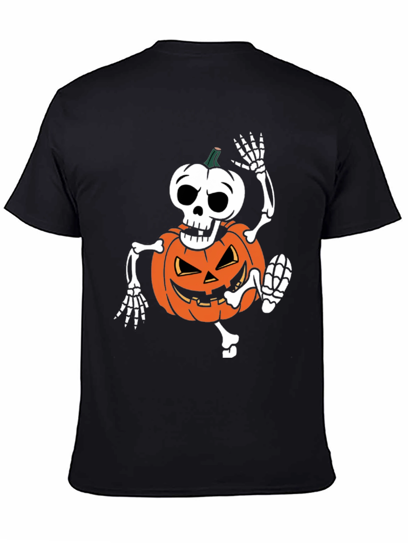 Halloween Skeleton Pumpkin T-Shirt - Spooky Season Apparel
