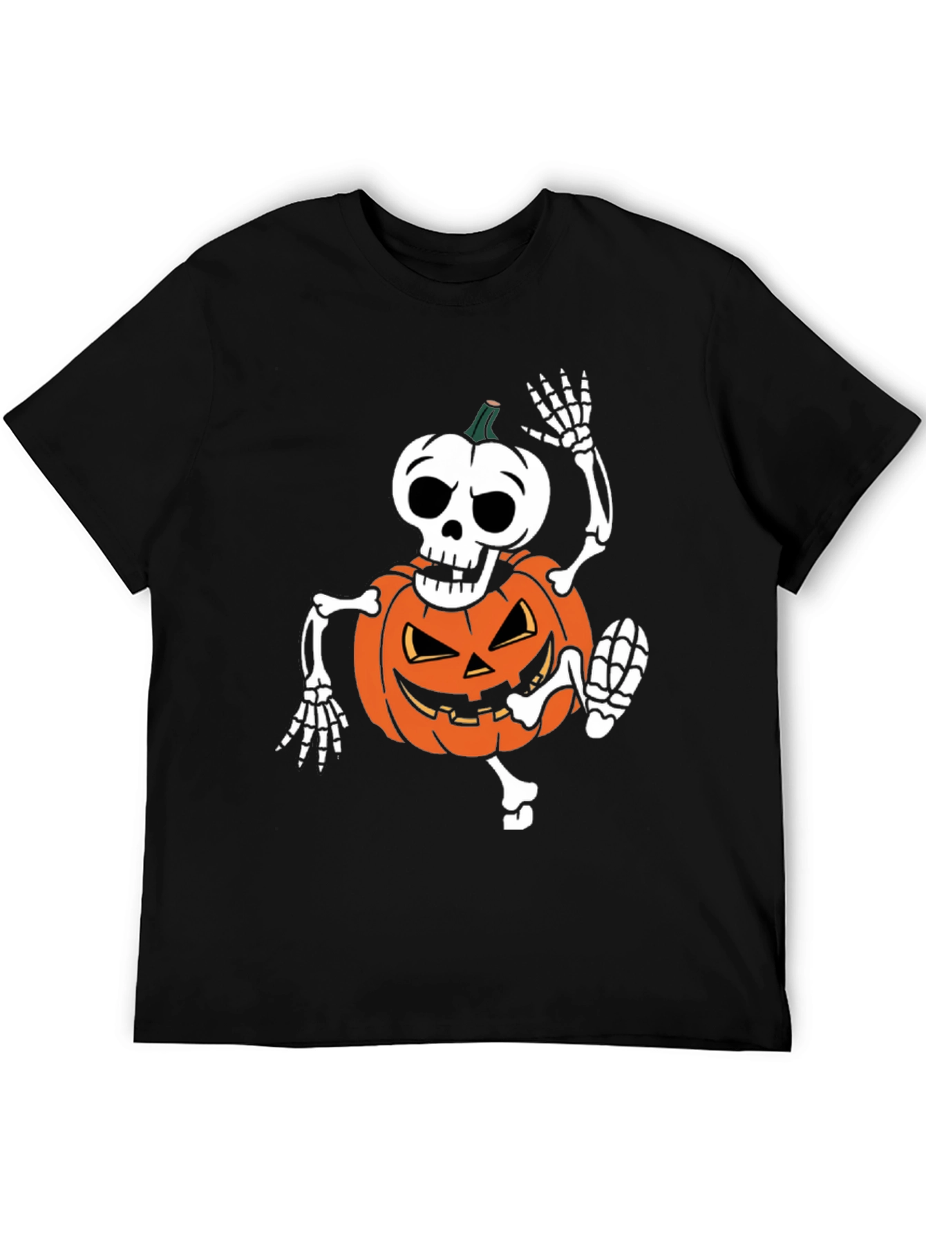 Halloween Skeleton Pumpkin T-Shirt - Spooky Season Apparel