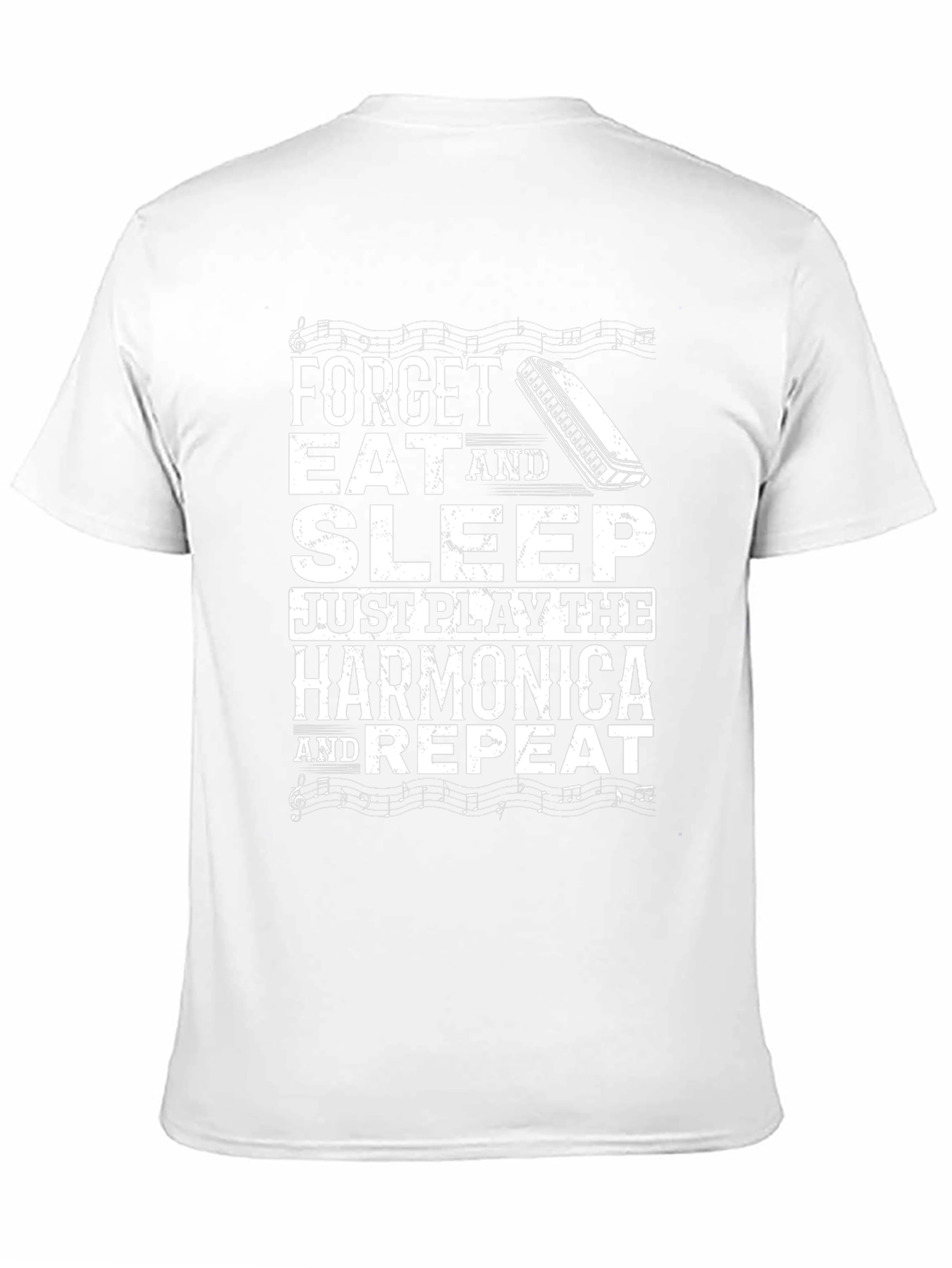 Harmonica Player T-Shirt: Forget Eat Sleep Play Repeat