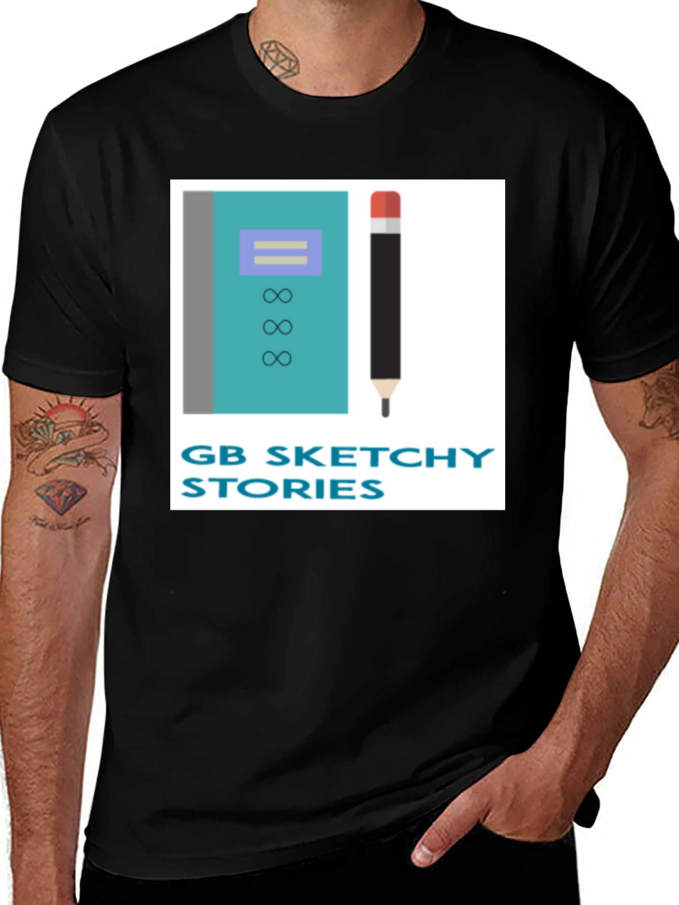 GB Sketchy Stories Graphic Tee - Black