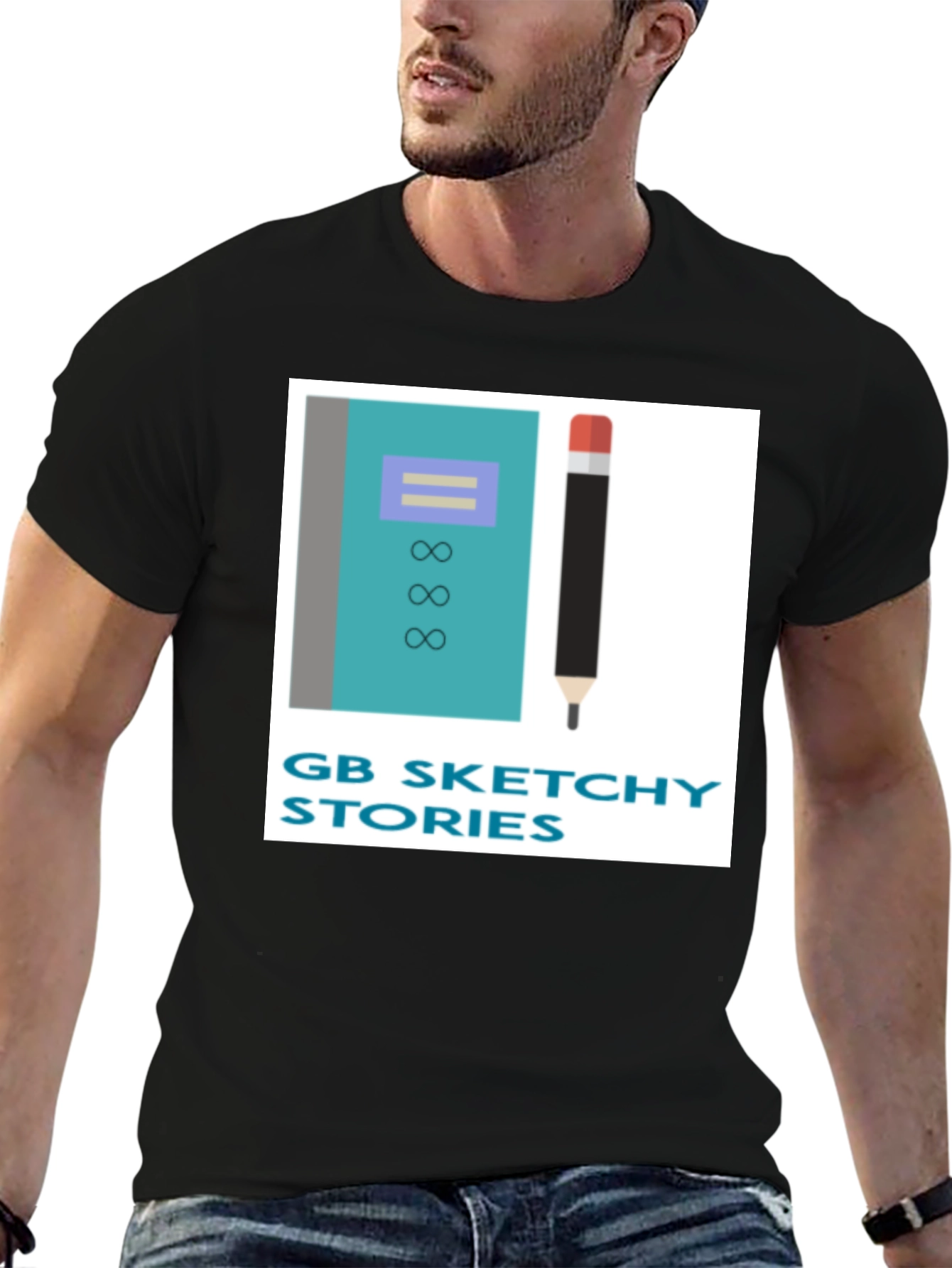 GB Sketchy Stories Graphic Tee - Black