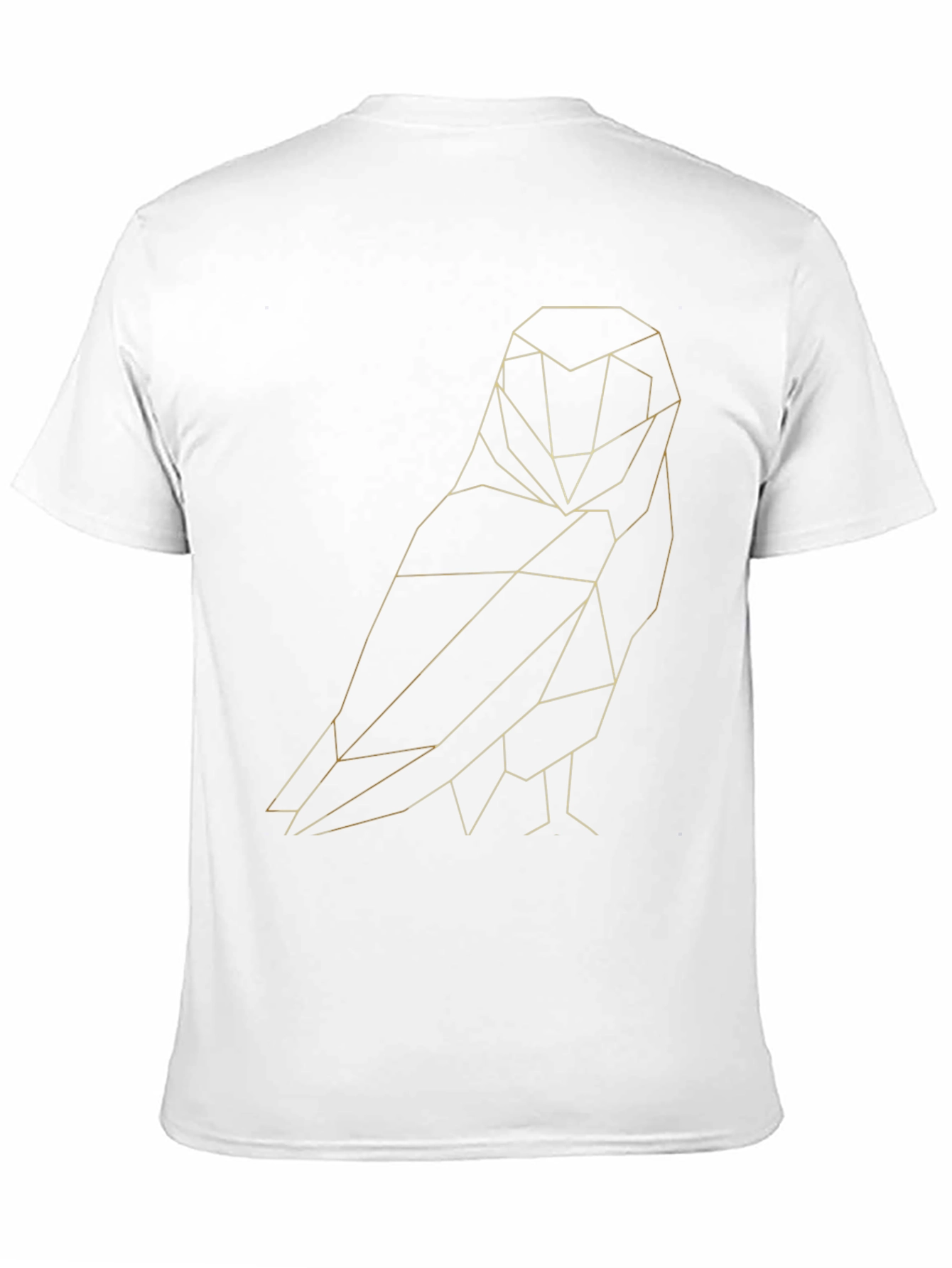 Geometric Owl Graphic Tee - Stylish Mens Black T-Shirt