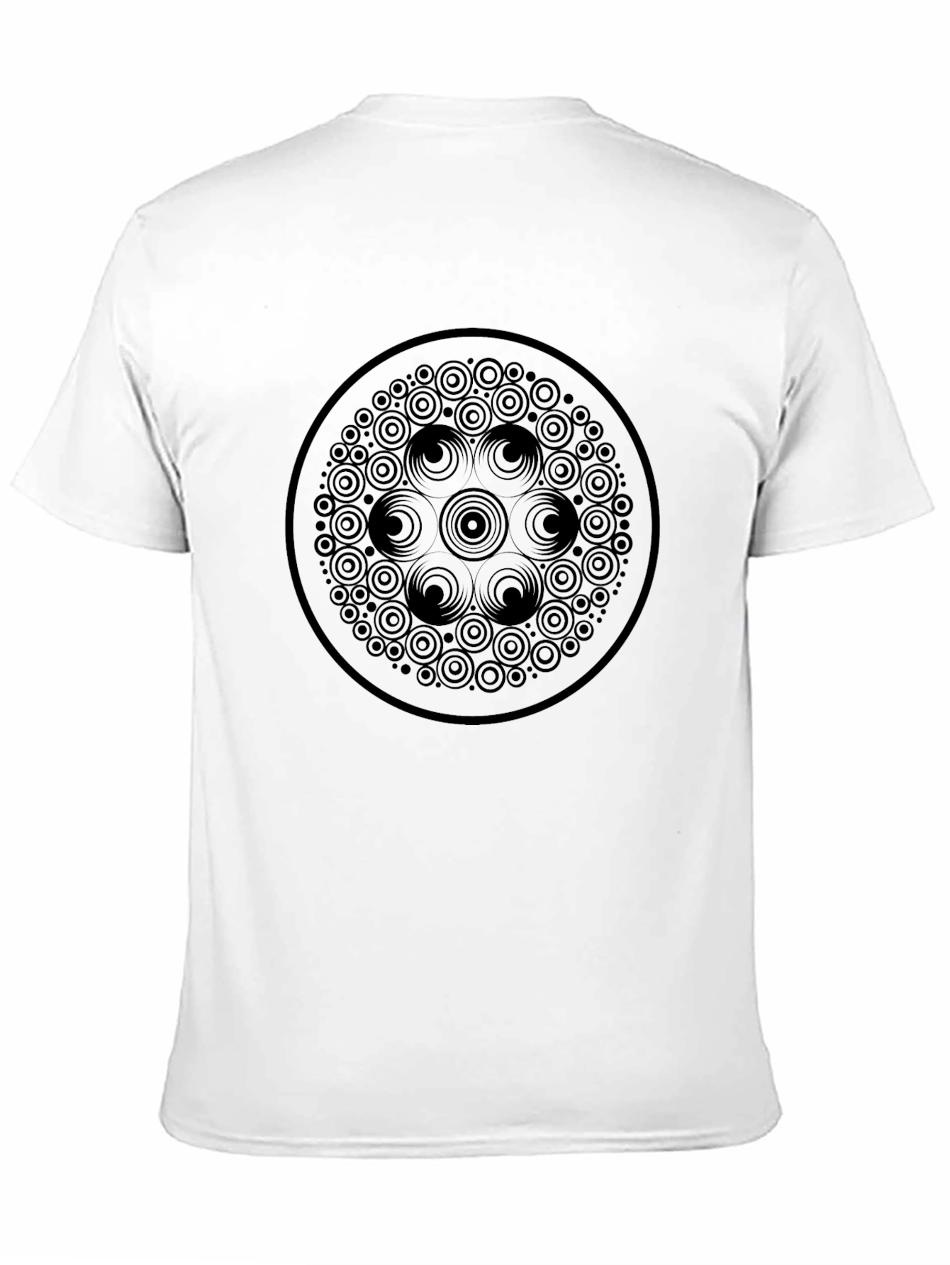 Geometric Circle Graphic Tee - Stylish Black T-Shirt
