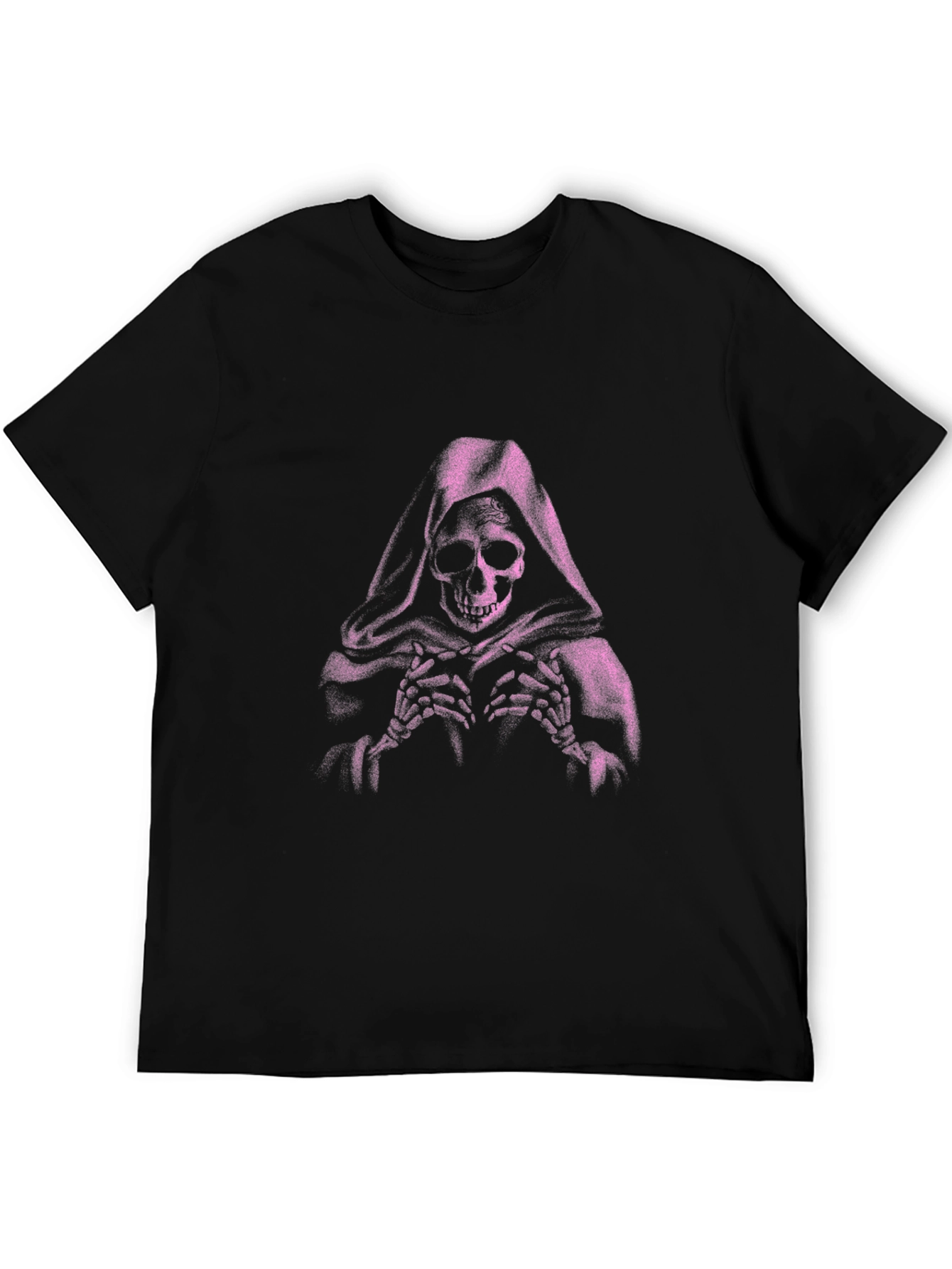 Grim Reaper Graphic T-Shirt - Black Cotton Blend