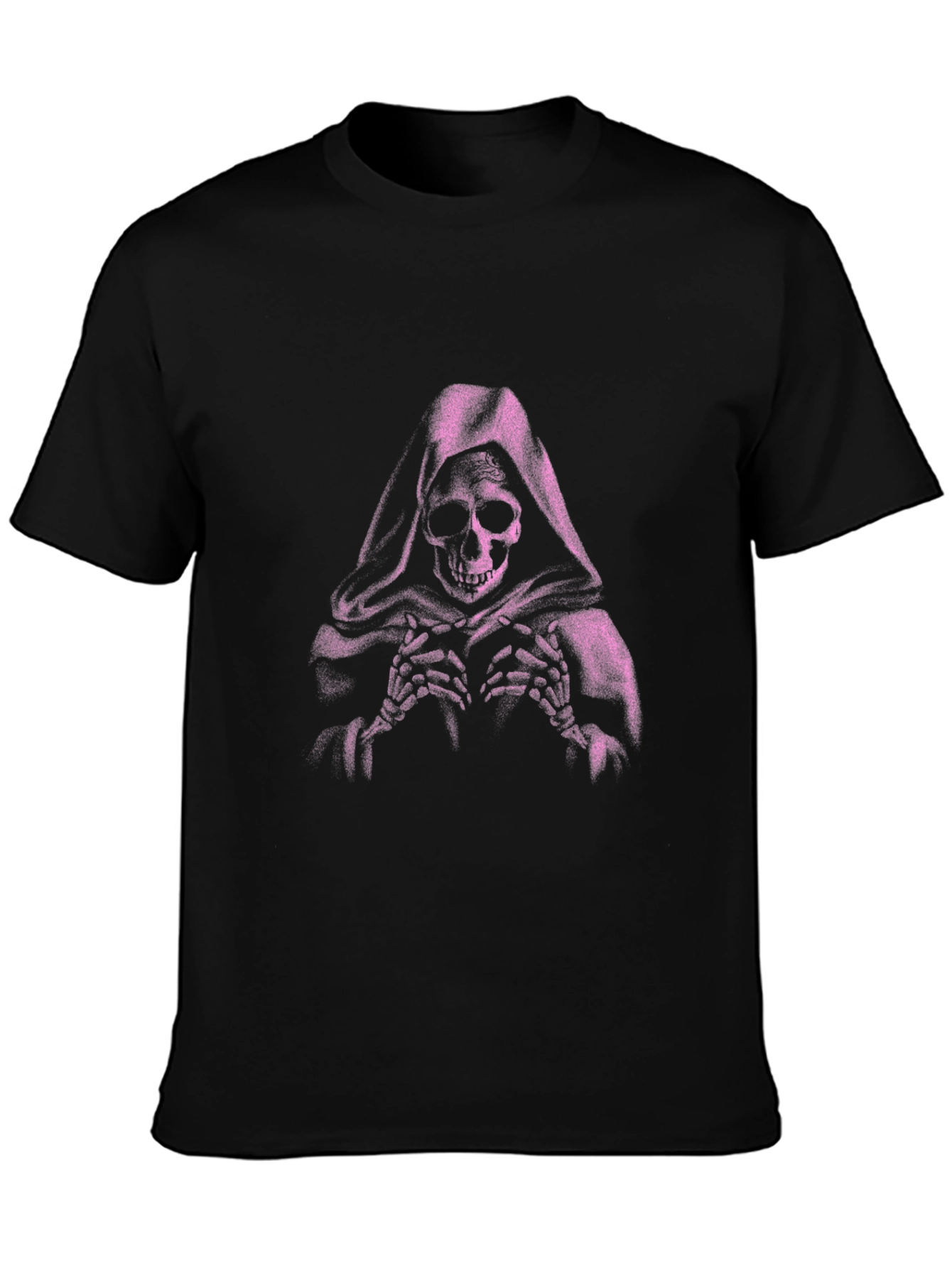 Grim Reaper Graphic T-Shirt - Black Cotton Blend