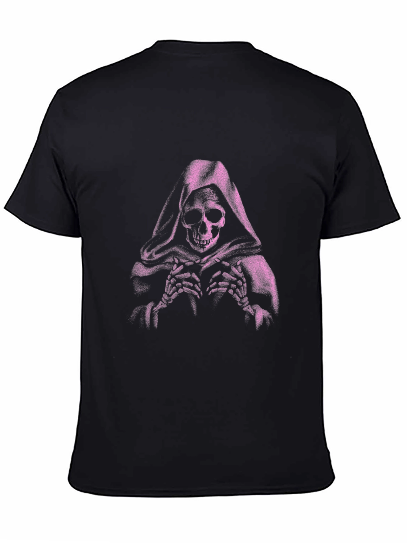 Grim Reaper Graphic T-Shirt - Black Cotton Blend