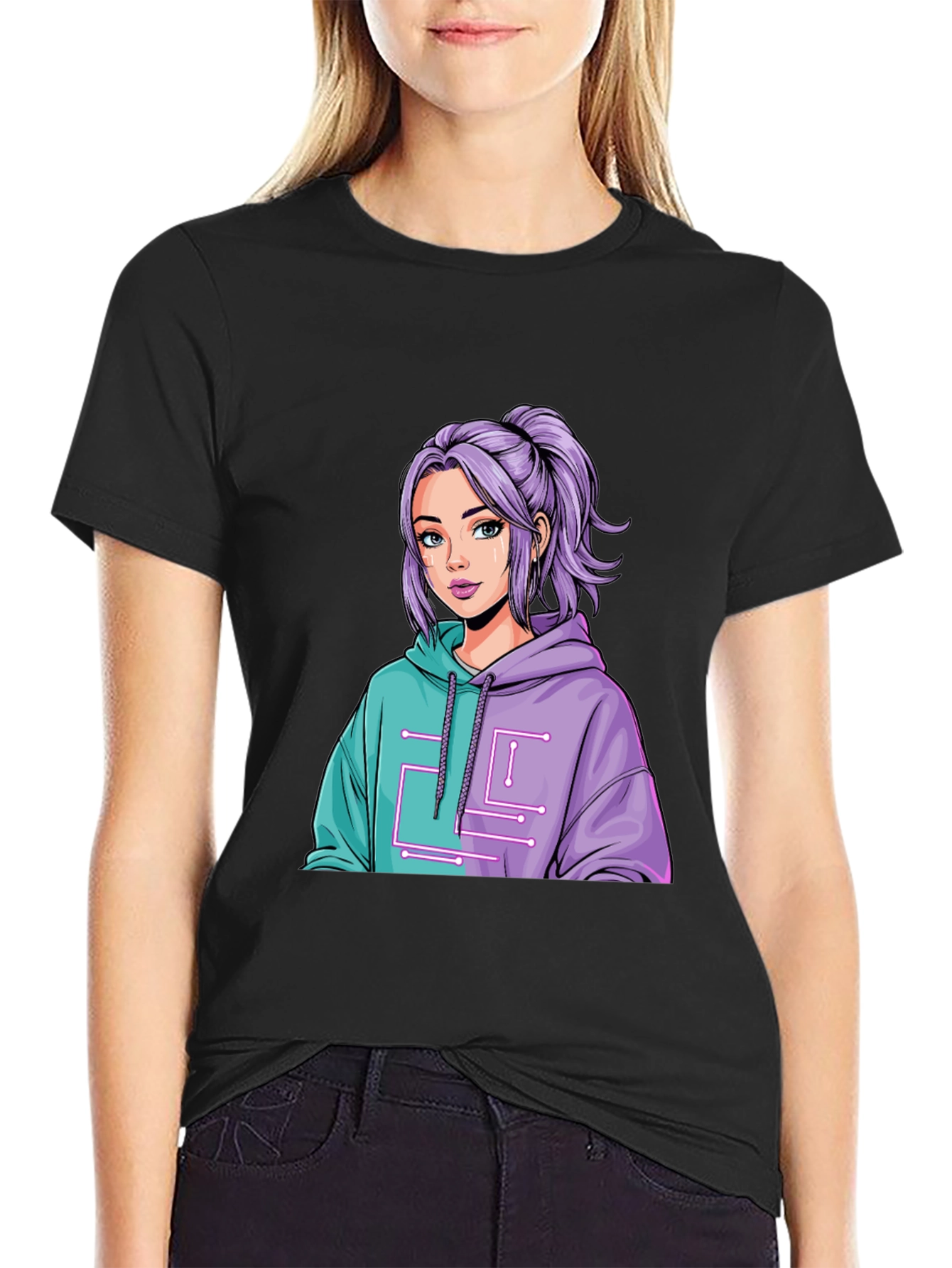 Anime Girl Graphic Tee - Stylish Casual Wear