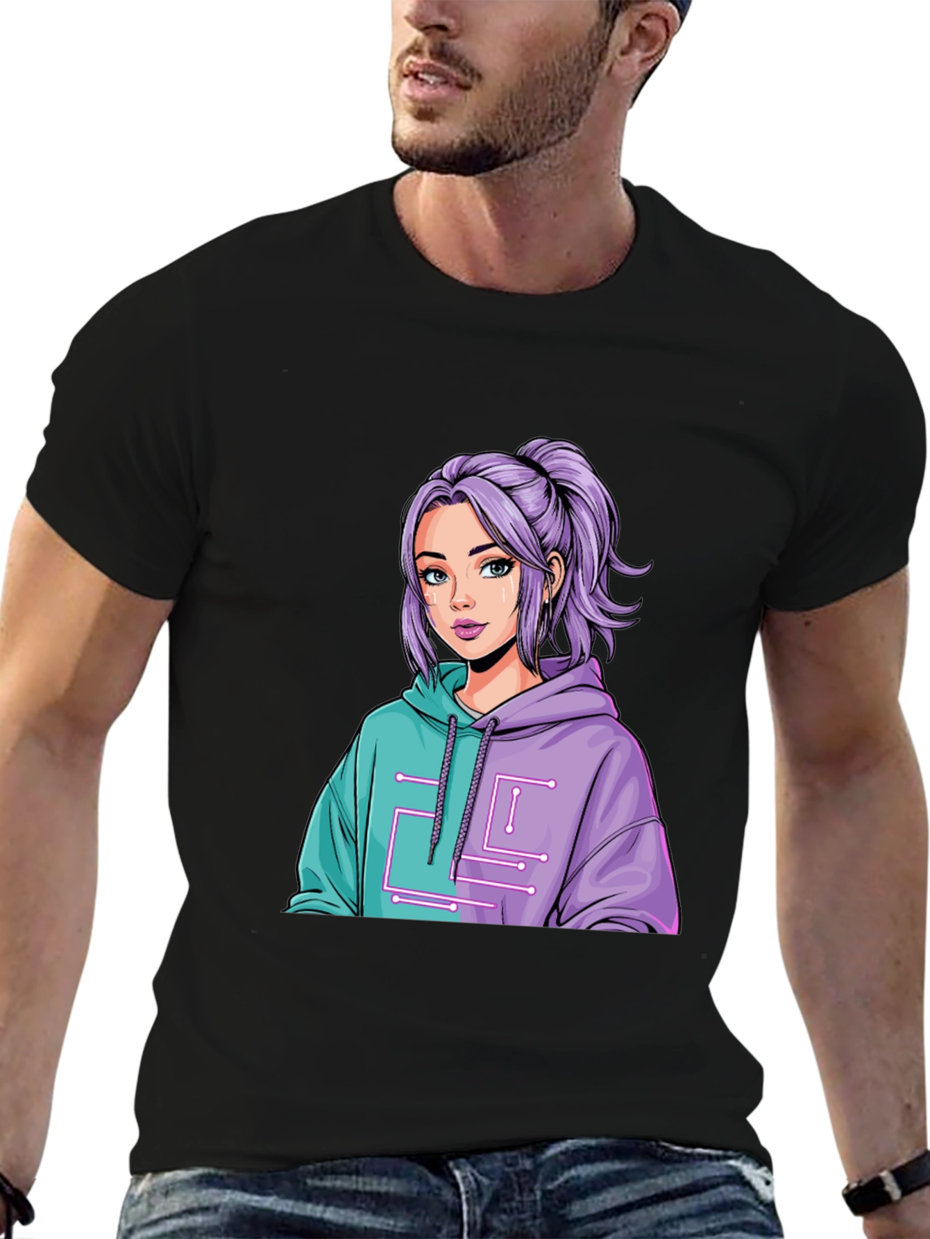 Anime Girl Graphic Tee - Stylish Casual Wear