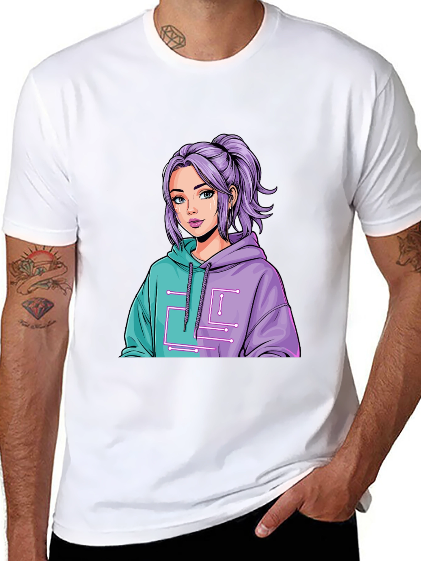 Anime Girl Graphic Tee - Stylish Casual Wear