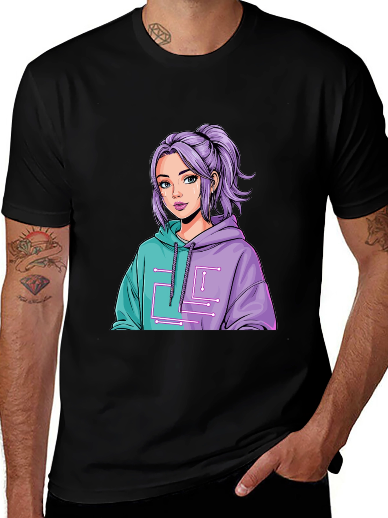 Anime Girl Graphic Tee - Stylish Casual Wear