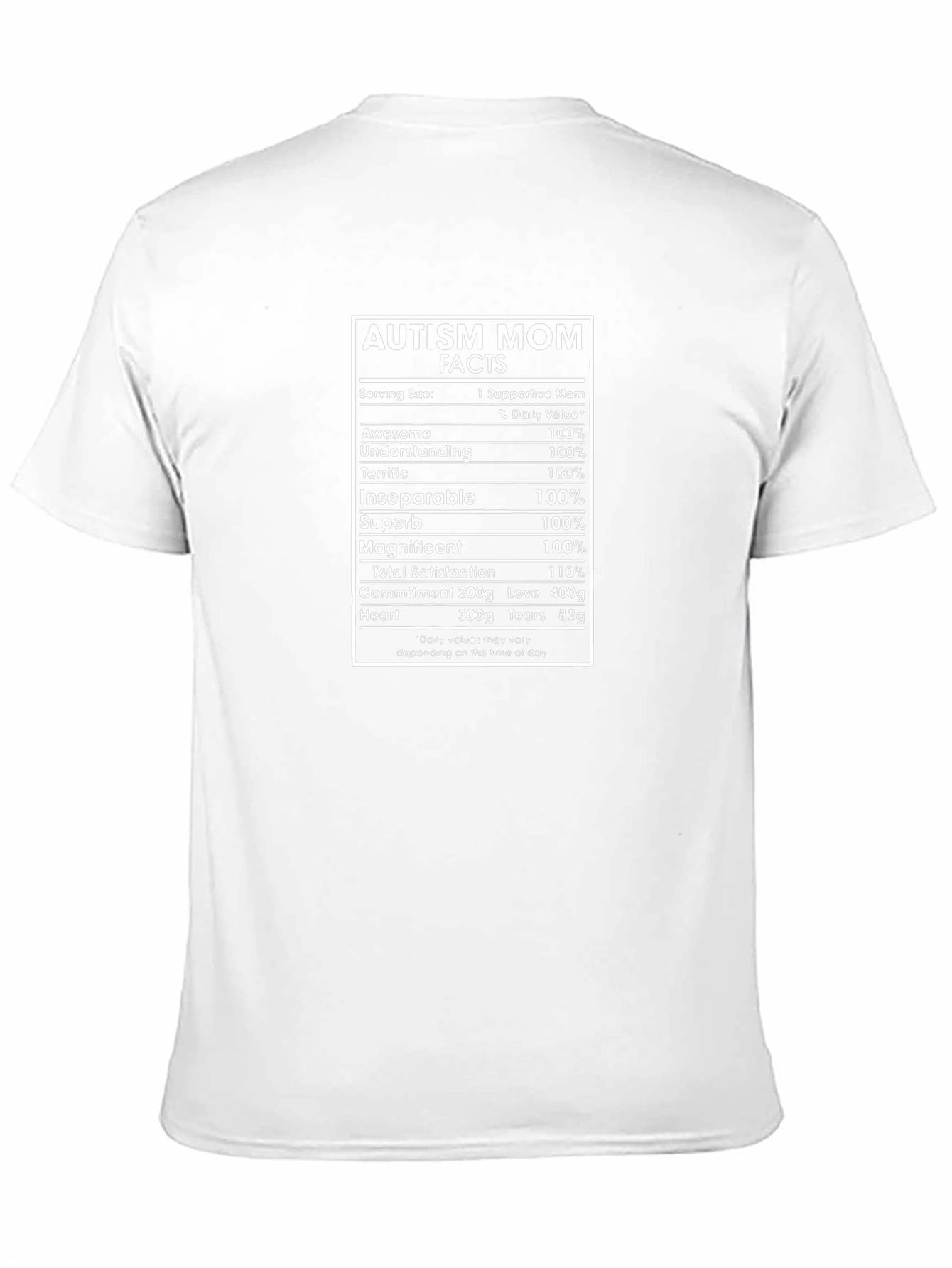 Autism Mom Facts T-Shirt: Supportive Awesome Understanding