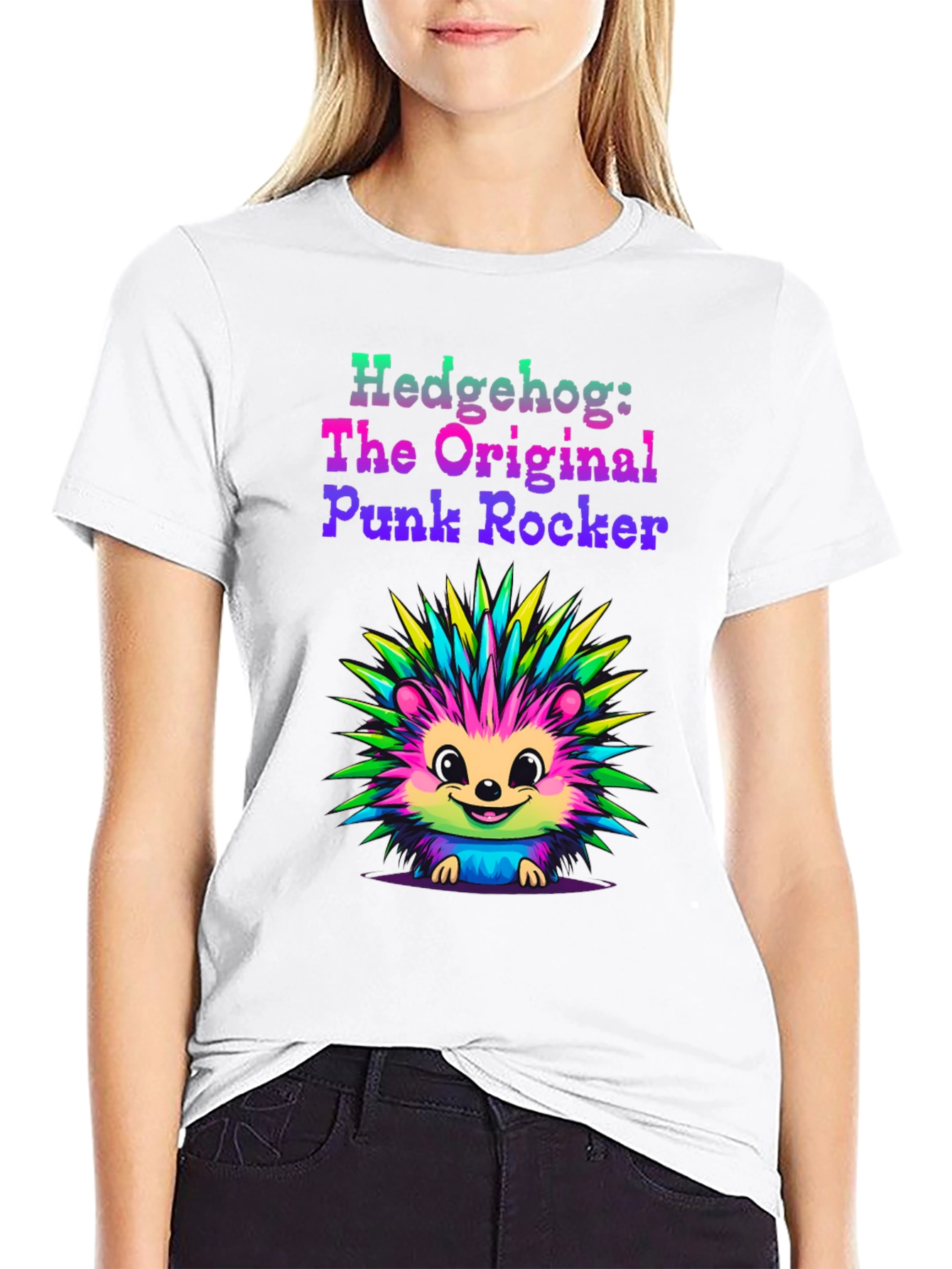 Hedgehog Punk Rocker Graphic Tee