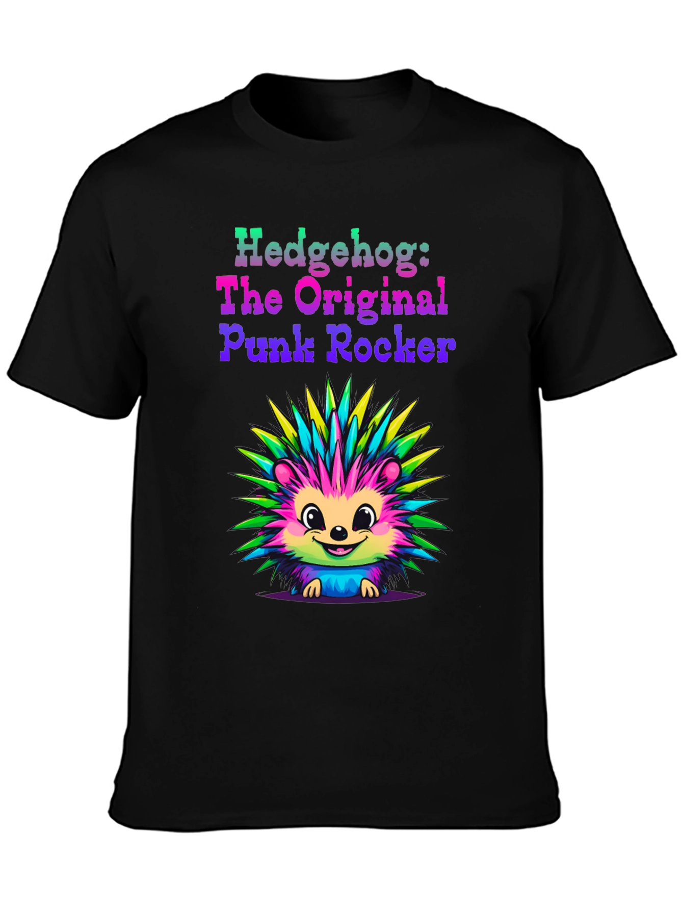 Hedgehog Punk Rocker Graphic Tee