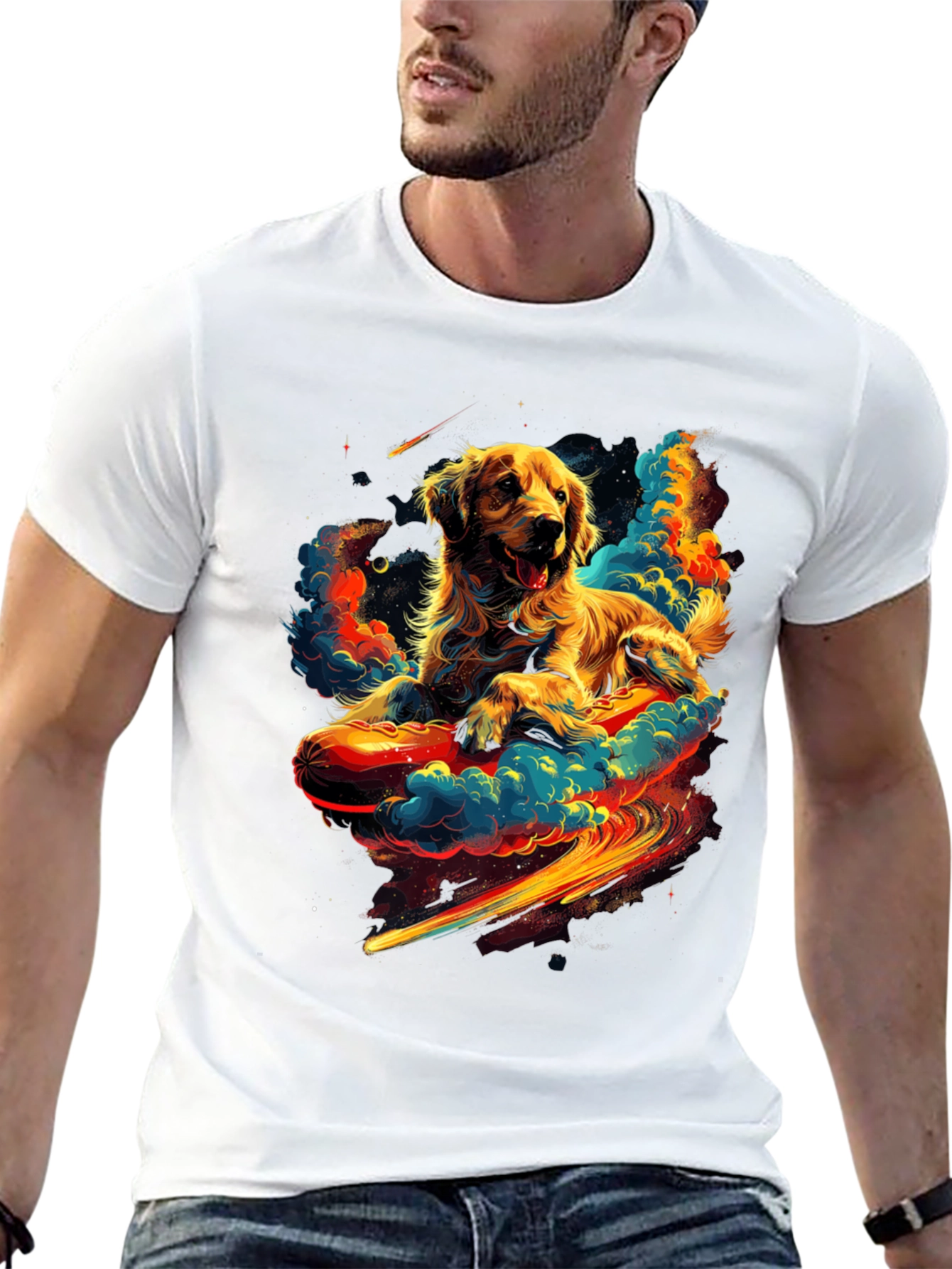 Golden Retriever Hotdog T-Shirt