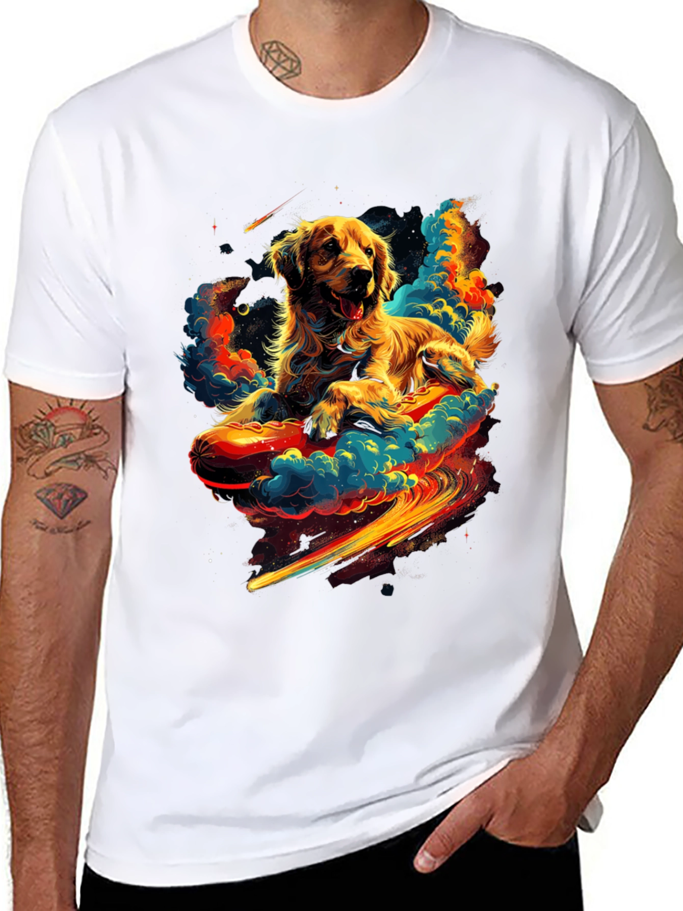 Golden Retriever Hotdog T-Shirt