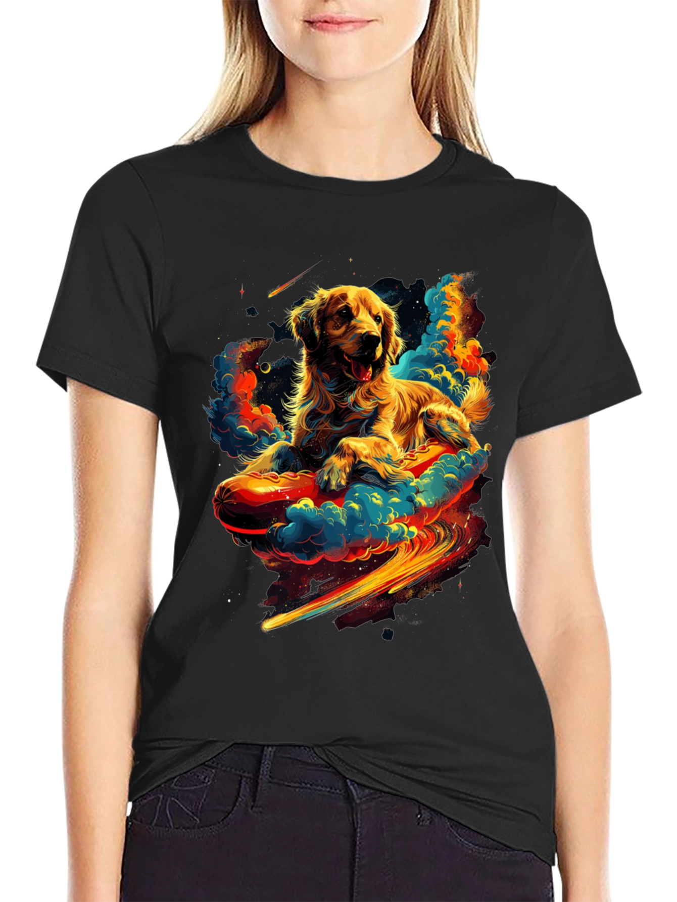 Golden Retriever Hotdog T-Shirt