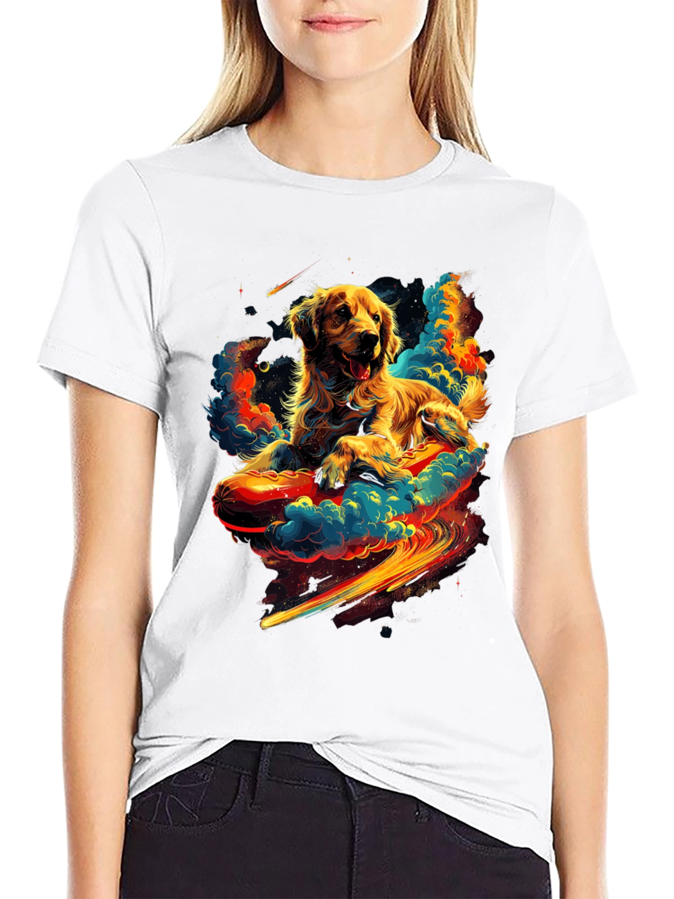 Golden Retriever Hotdog T-Shirt