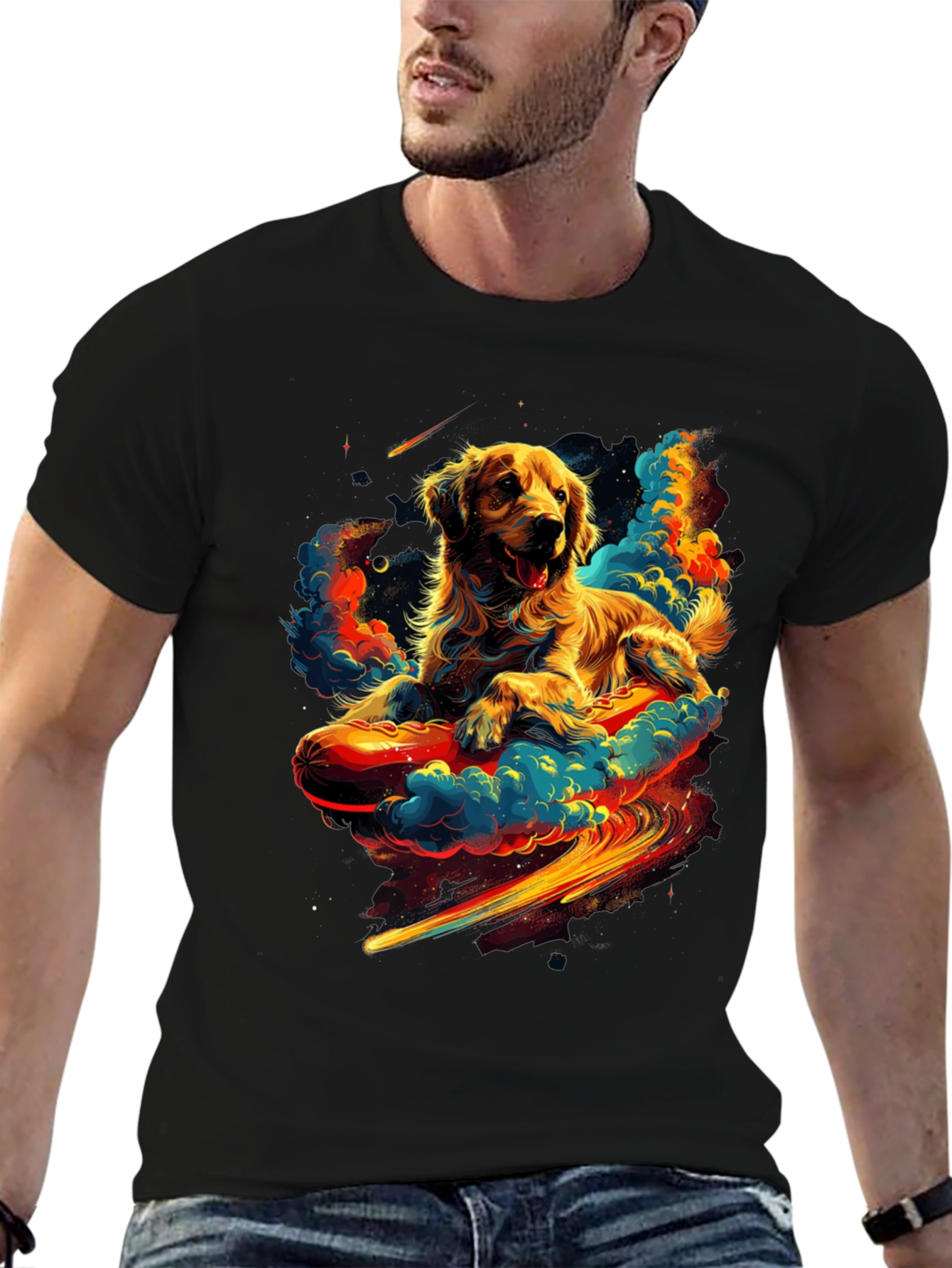 Golden Retriever Hotdog T-Shirt